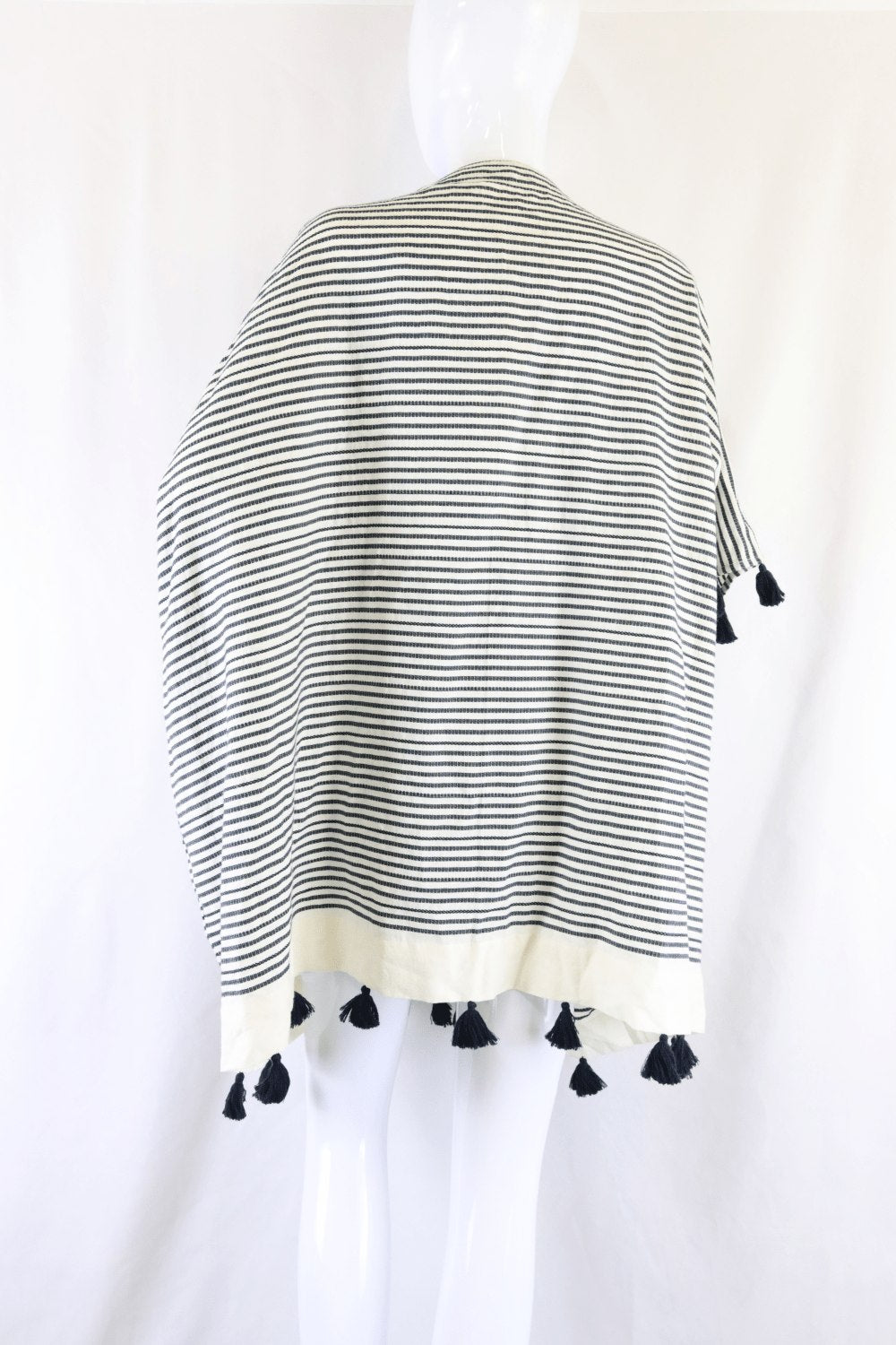 Seed heritage Black And White Striped Cardigan OS