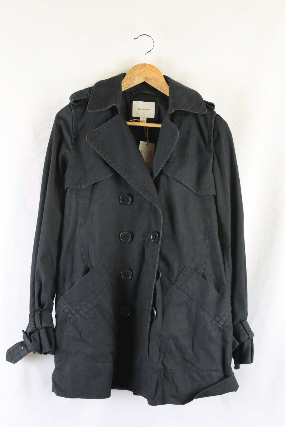 Country Road Black Trench Coat S