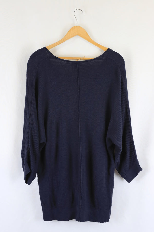 Sussan Blue Knit Top L - Reluv Clothing Australia