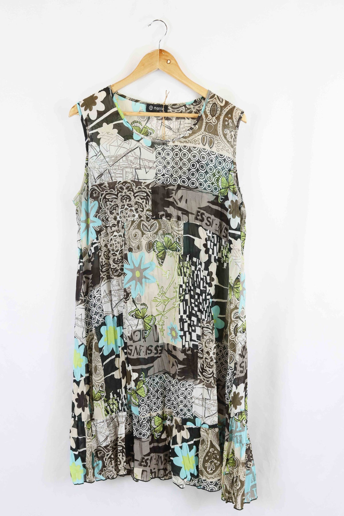 Merric Brown Patterned Dress 16