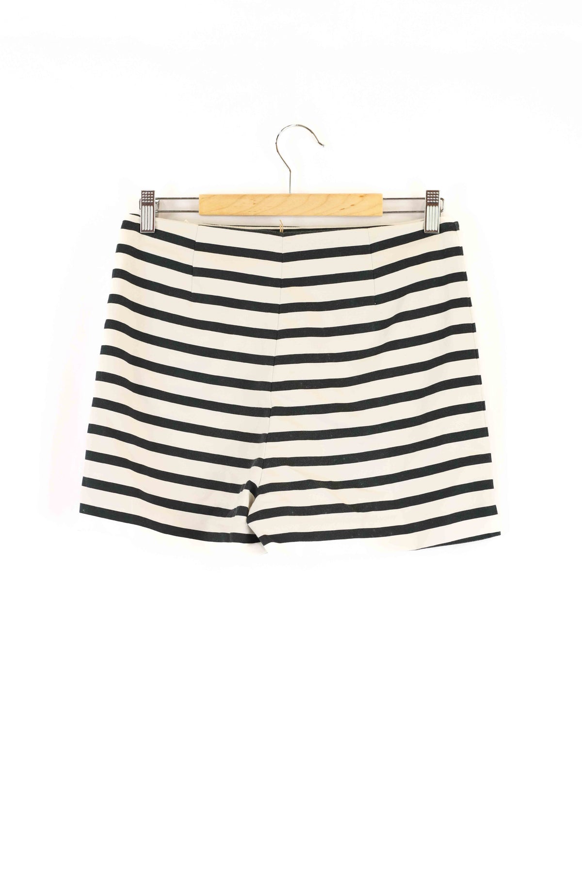 Zara Black White Stripe Shorts M