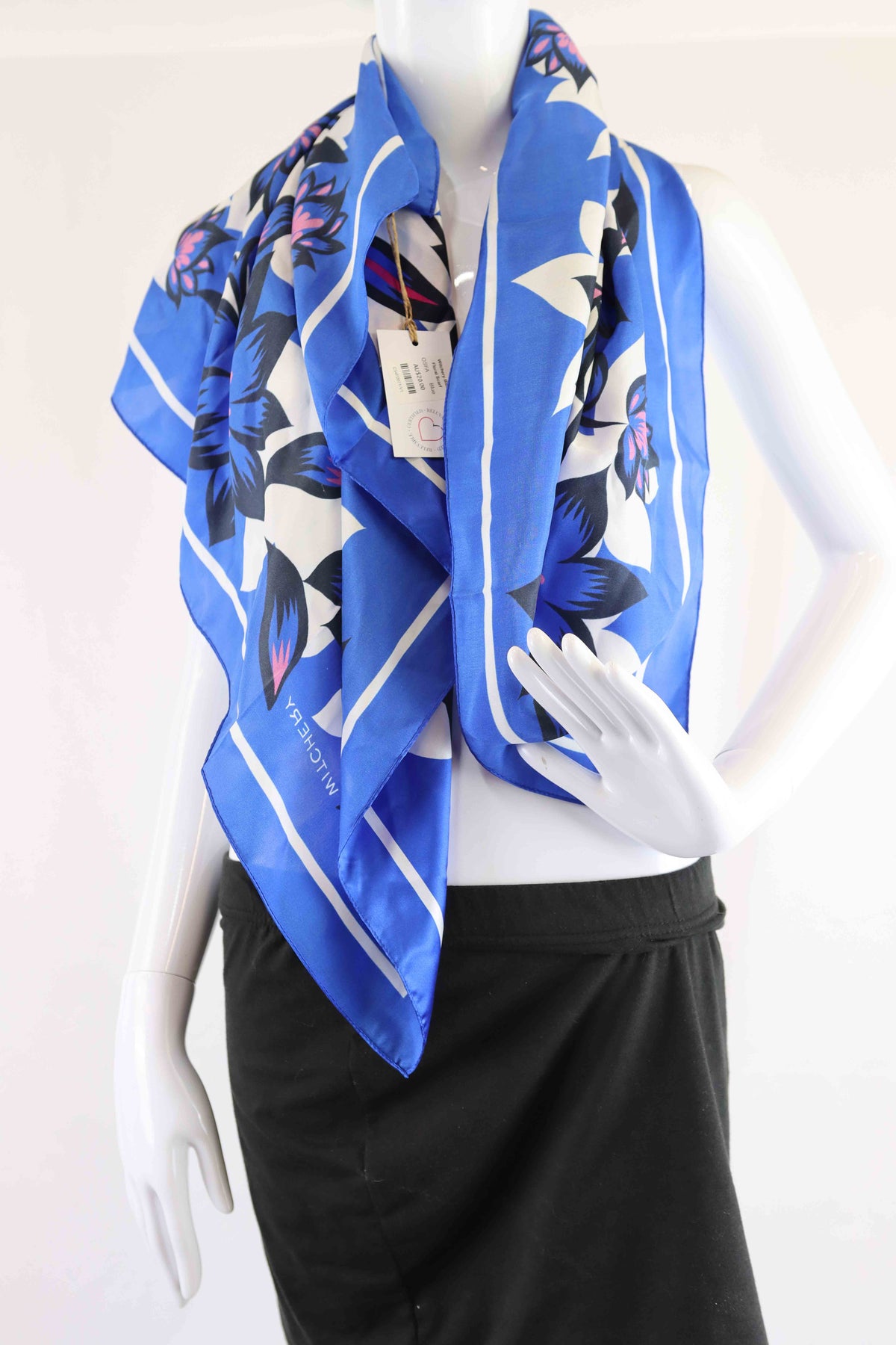 Witchery Blue Floral Scarf
