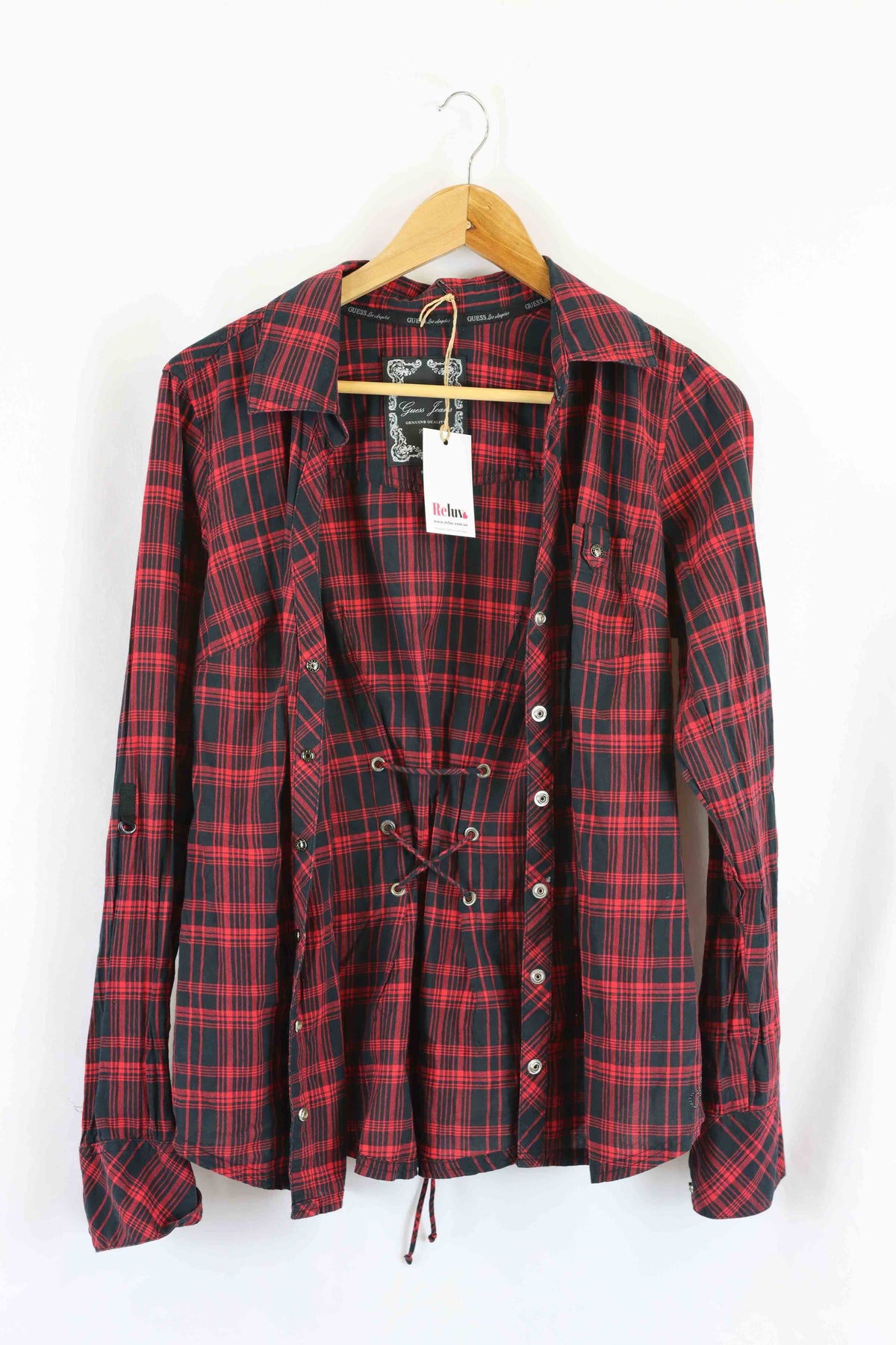 Guess Flannel Button Down Shirt L