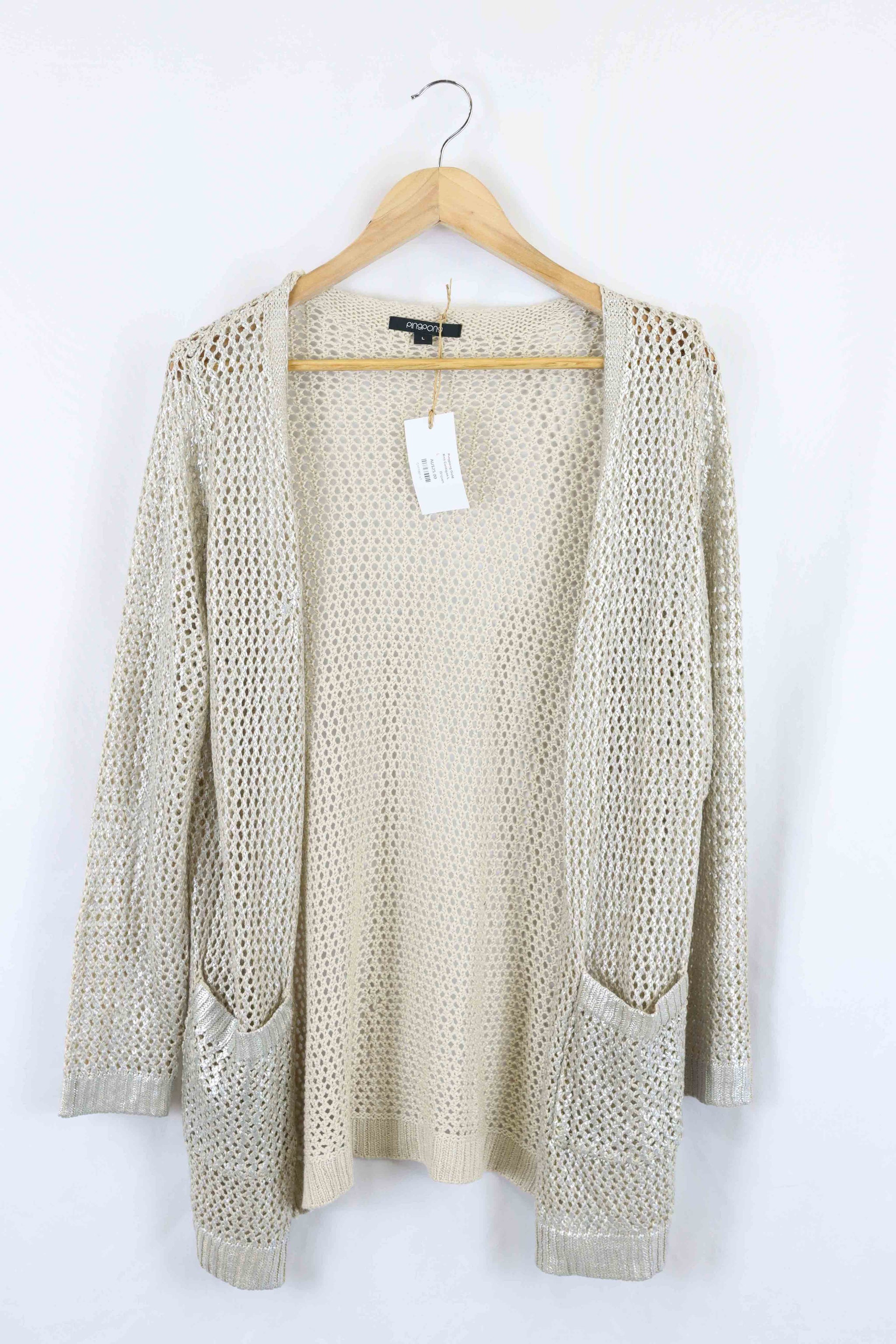 Gold sales knit cardigan