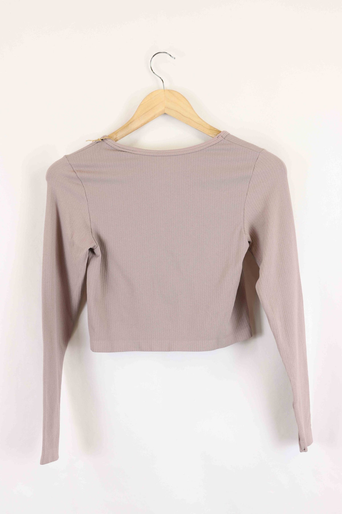 H&amp;M Purple Long Sleeve Cropped Top M