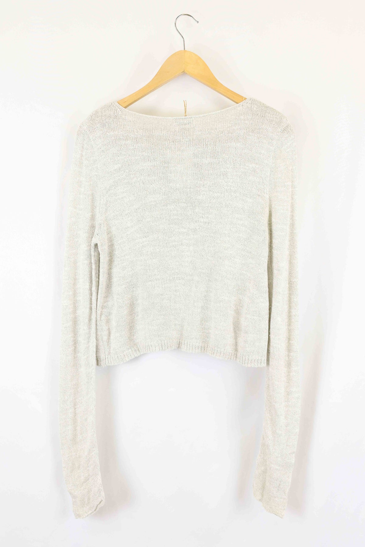 Anne Mckay Grey Knit Long Sleeve S