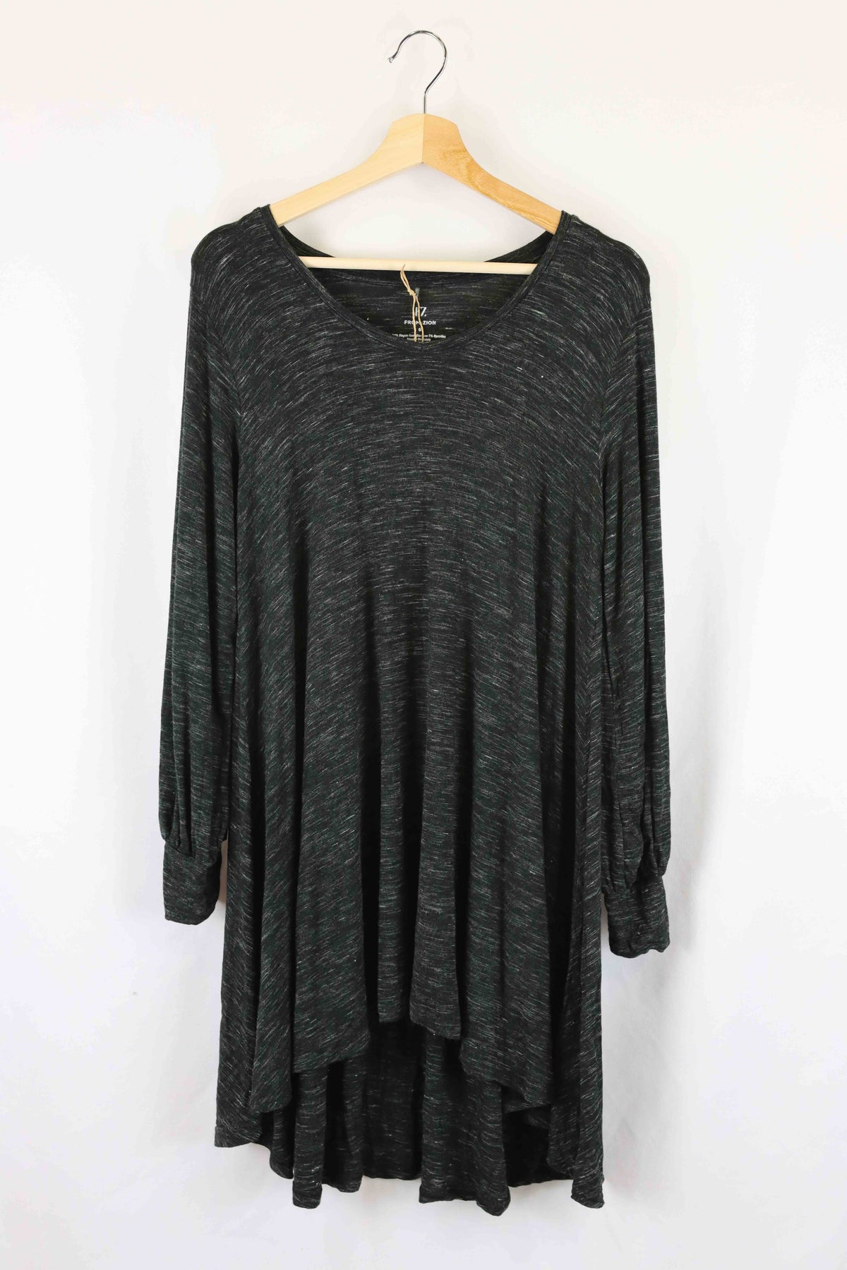 From Zion Grey Long Sleeve Top S