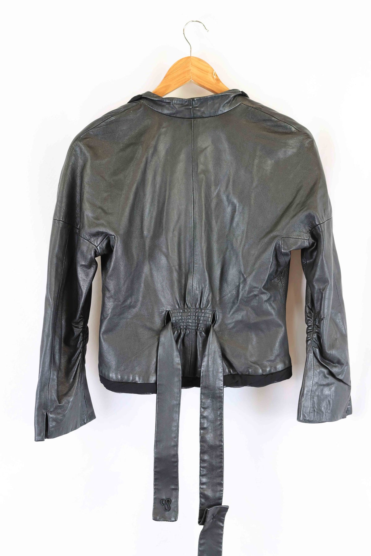 BCBMaxAzria Black Leather Jacket S