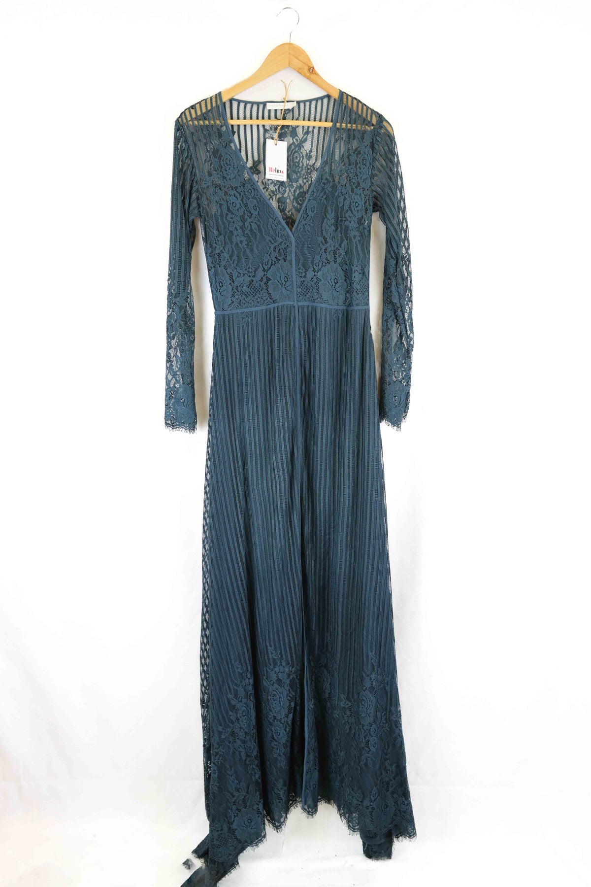 Flannel Blue Lace Dress S