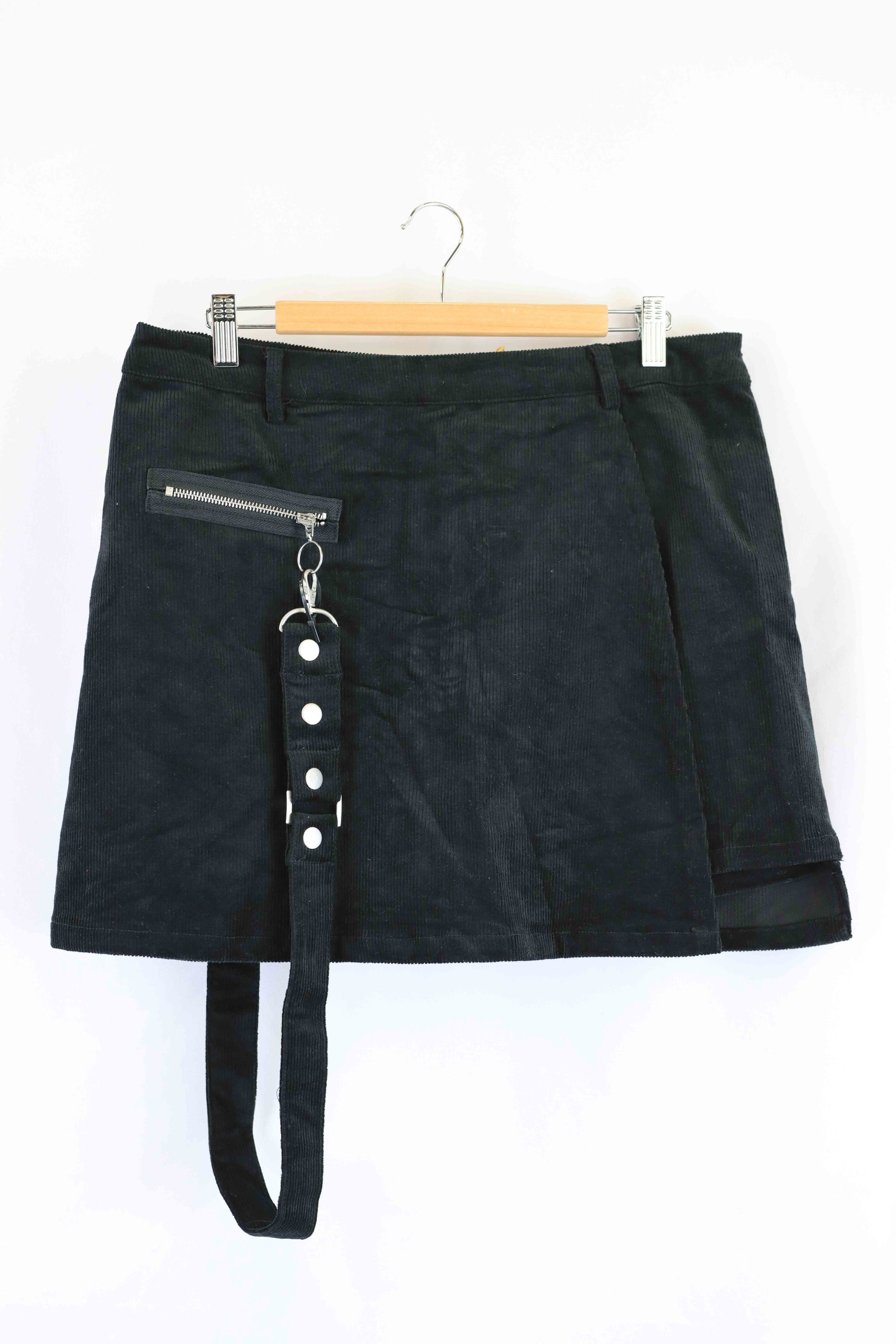 Dangerfield Black Corduroy Skort 14 Reluv Clothing Australia