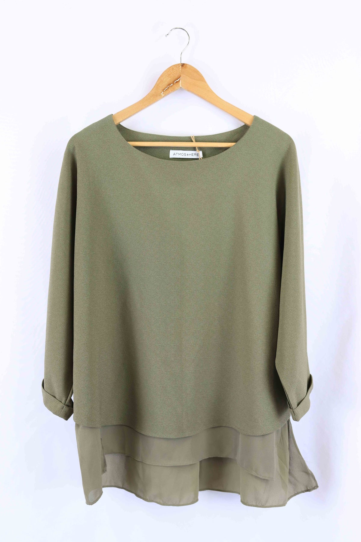 Atmos &amp; Here Olive Green Long Sleeve Top 16