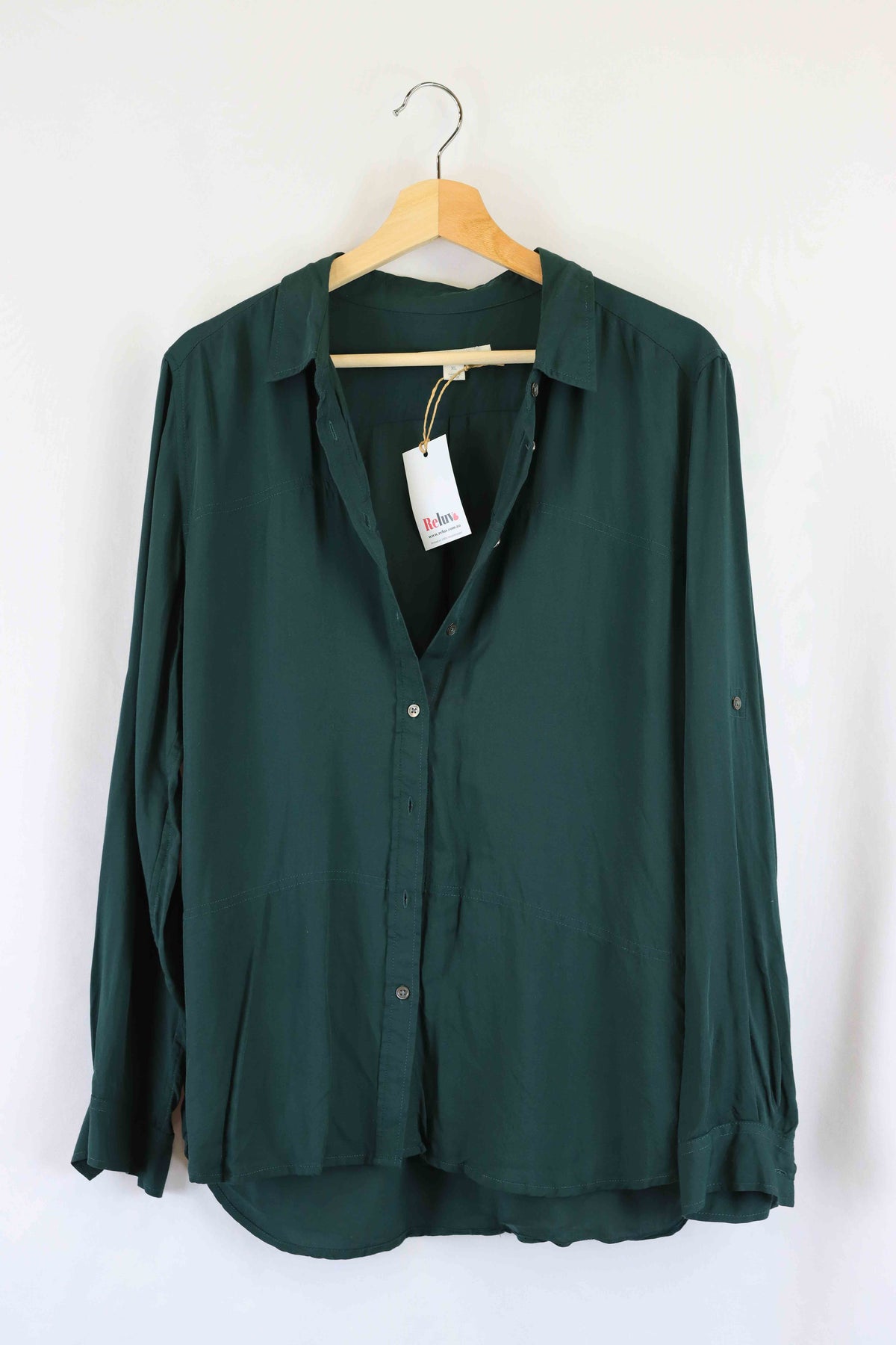 Trenery Green Button Down Shirt XL