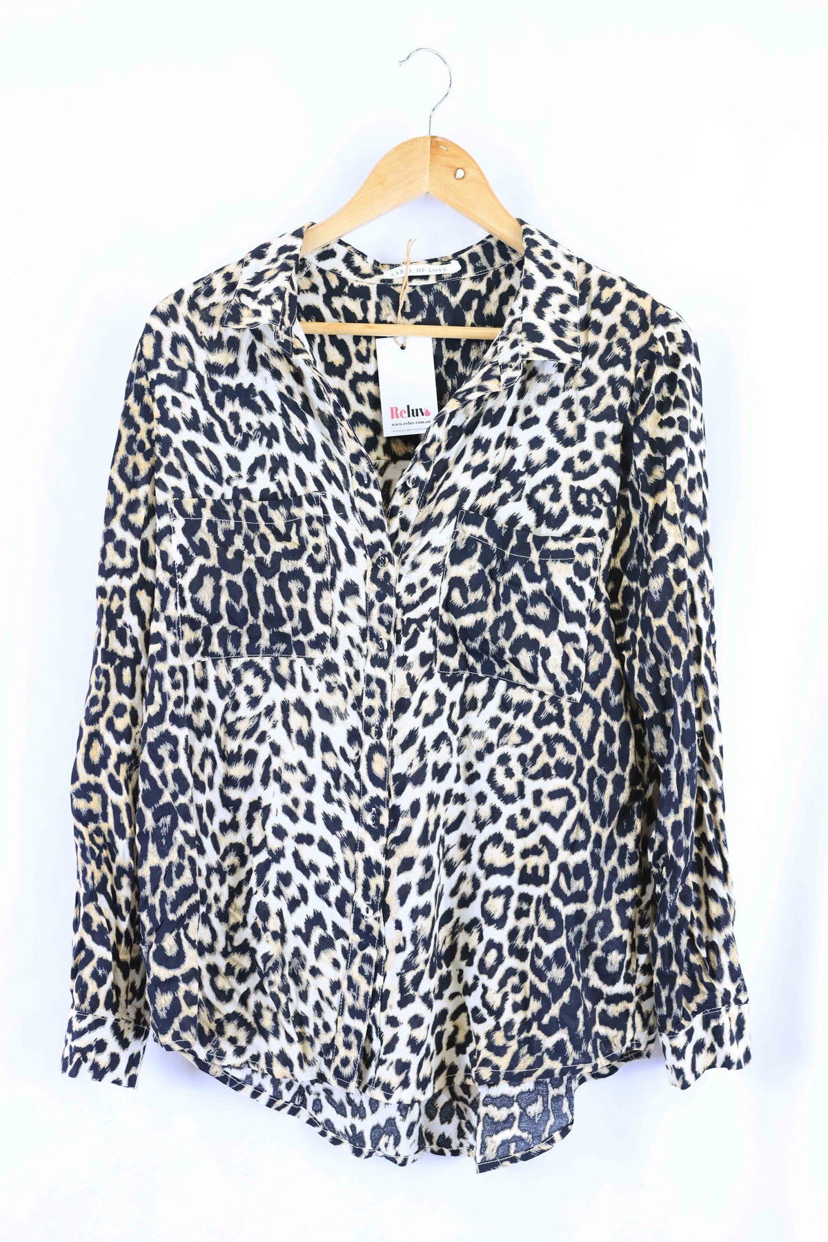 Label Of Love Cheetah Print Button Down Shirt S