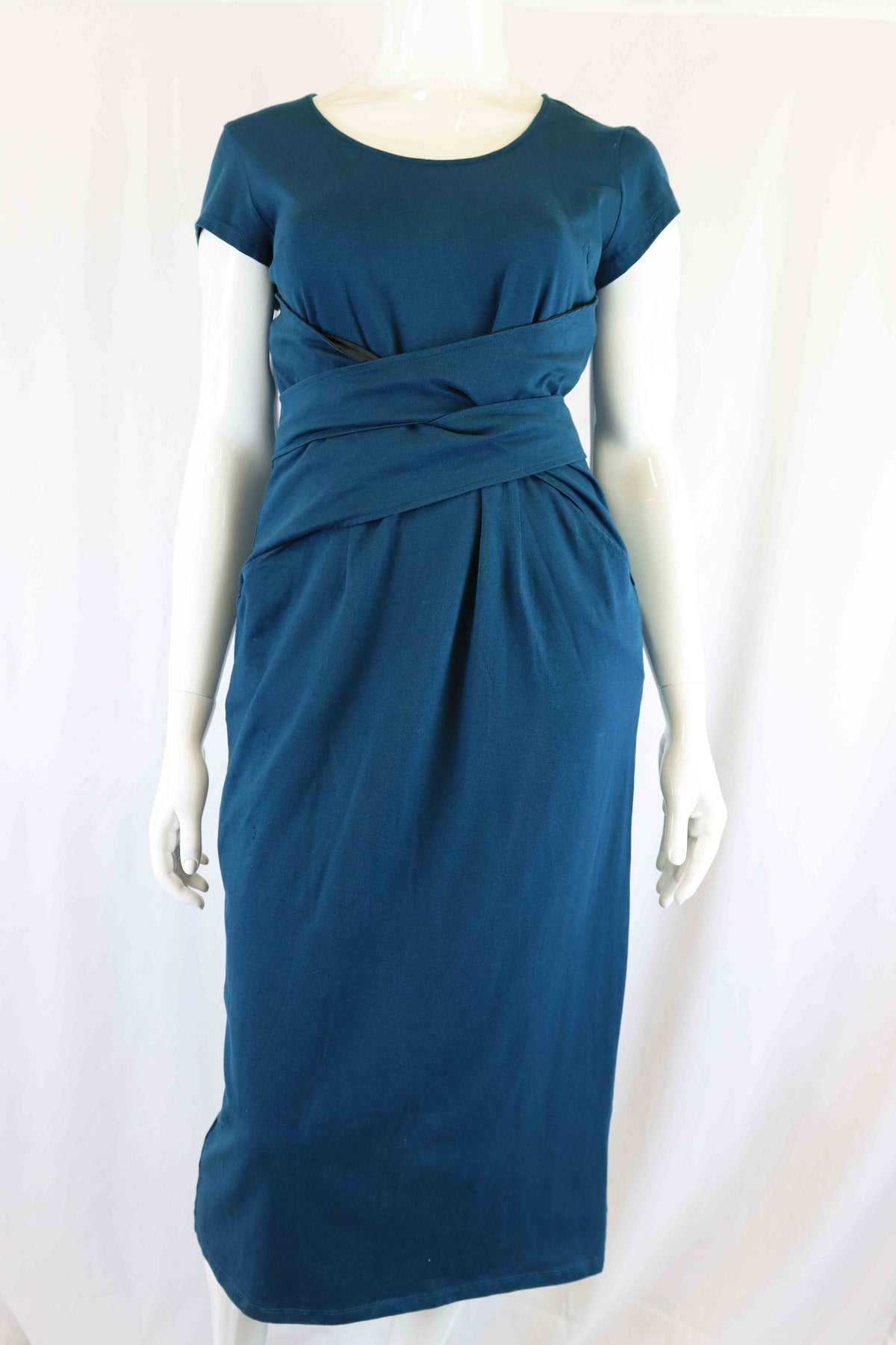 eShakti Teal Shift Dress XL