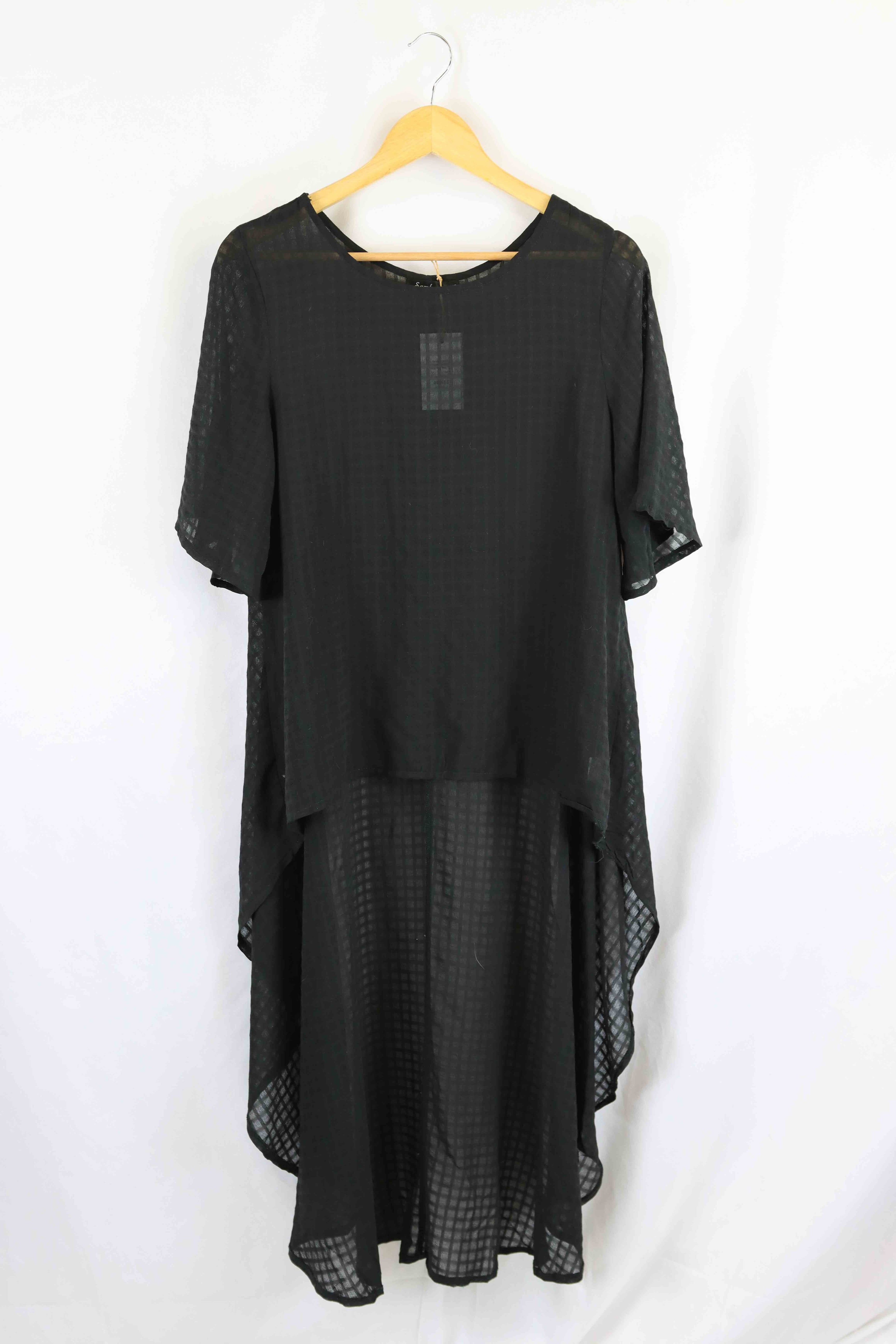 Black high 2025 low tunic tops