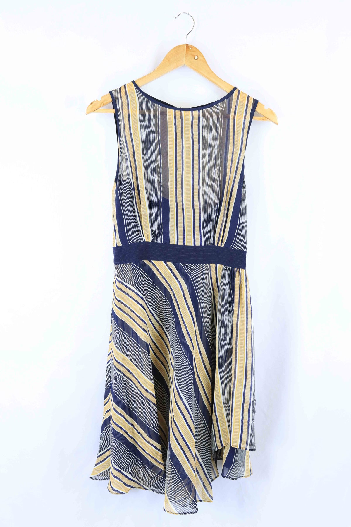 Arthur Galan Blue And Yellow Striped Dress 8