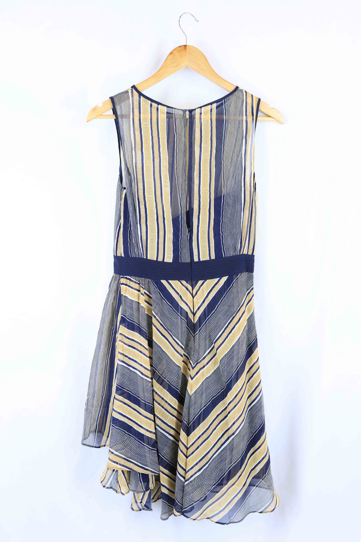 Arthur Galan Blue And Yellow Striped Dress 8