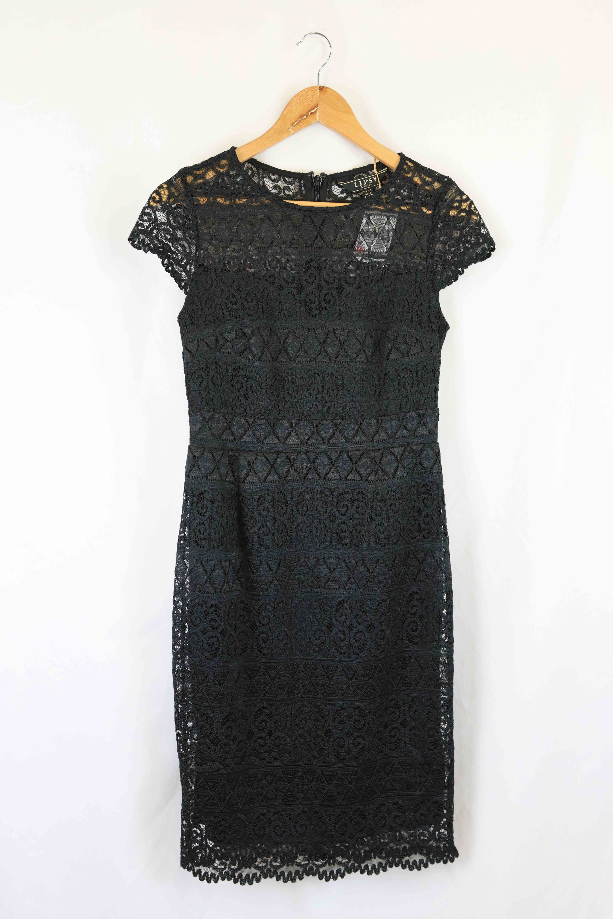 Lipsy London Black Lace Dress 10 - Reluv Clothing Australia