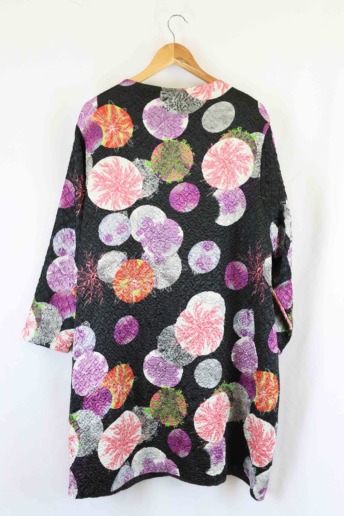 TS Black and Mutli Print Kimono 22