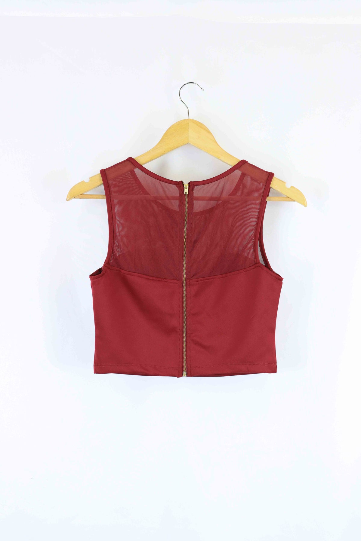 Alice in The Eve Burgundy Cropped Top 10