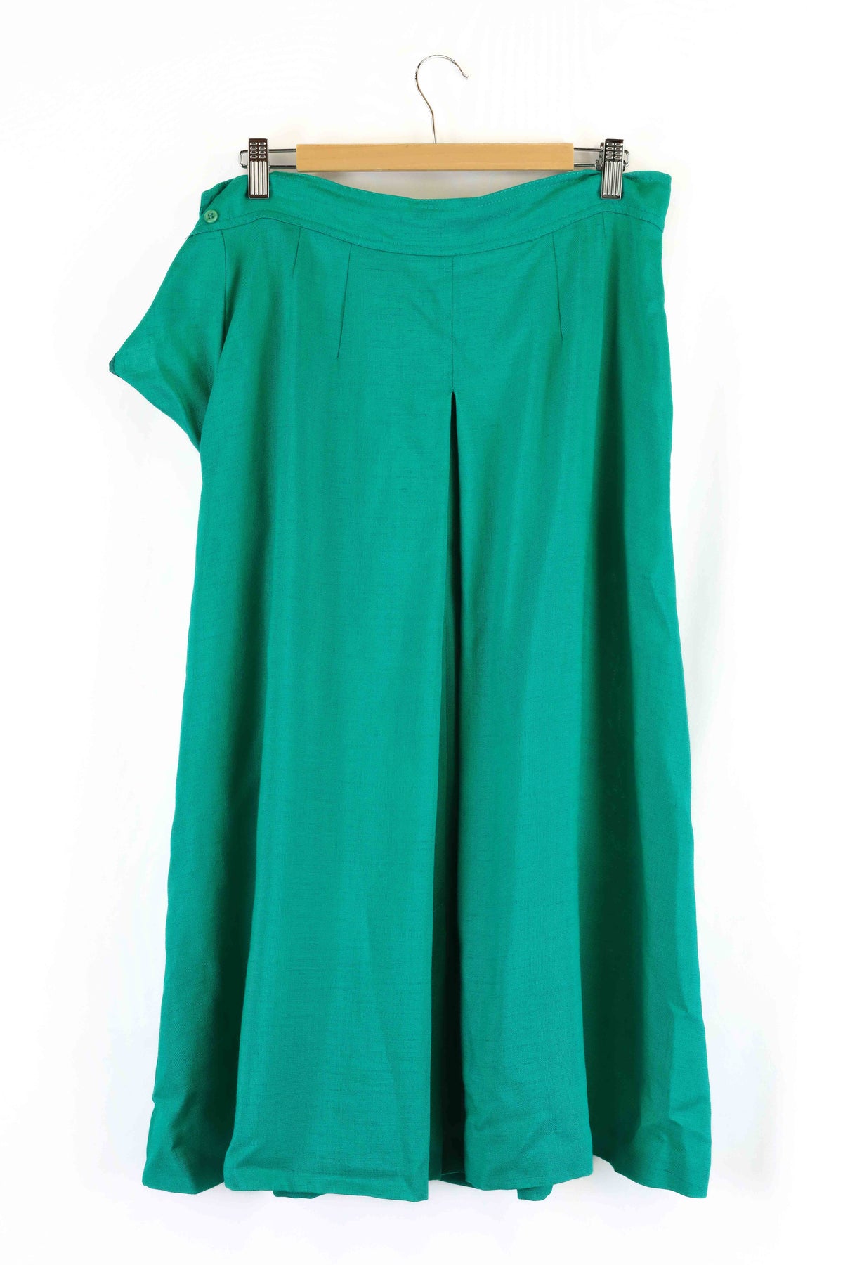 Fletcher Jones Green Linen Skirt 16