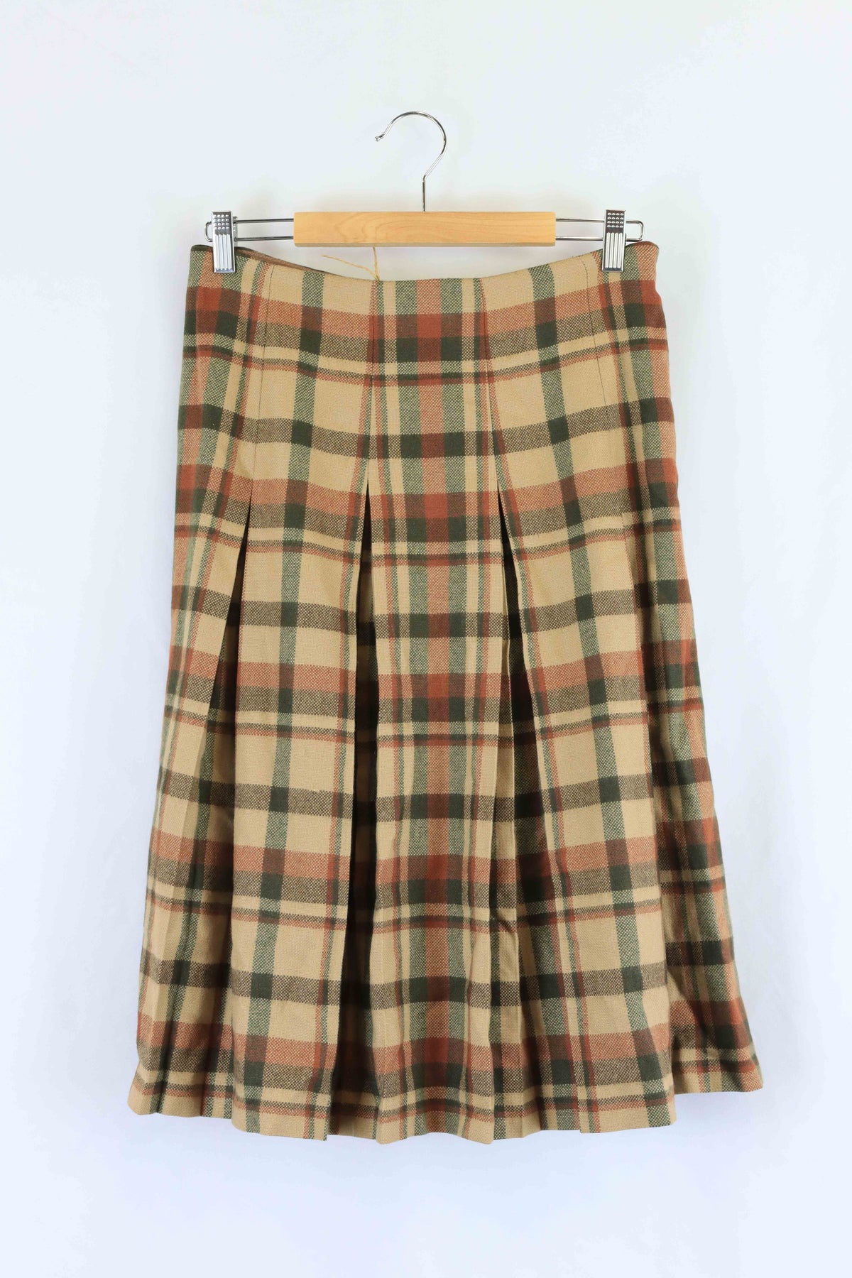 Fletcher Jones Vintage Brown Wool Check Skirt 16