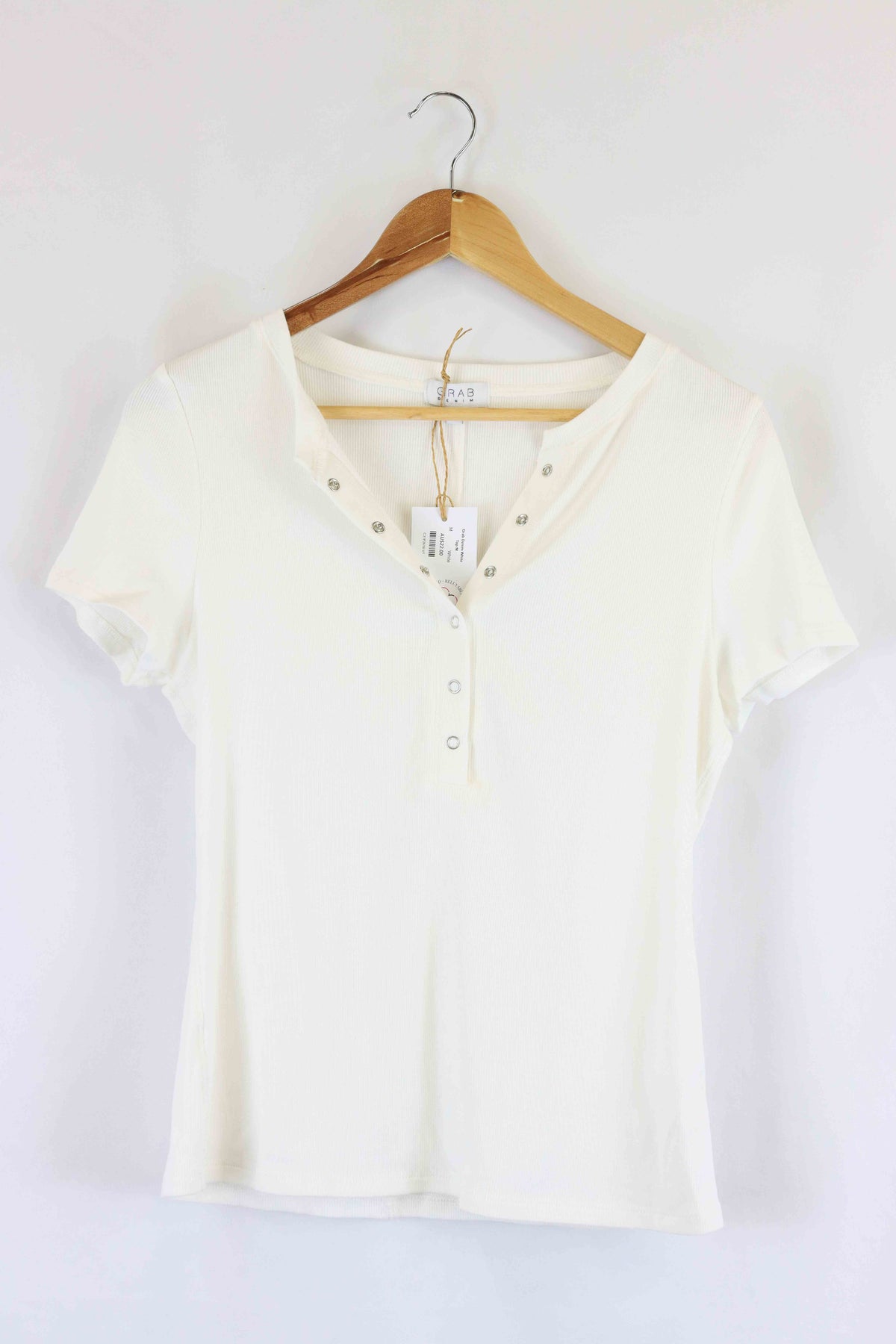 Grab Denim White Top M