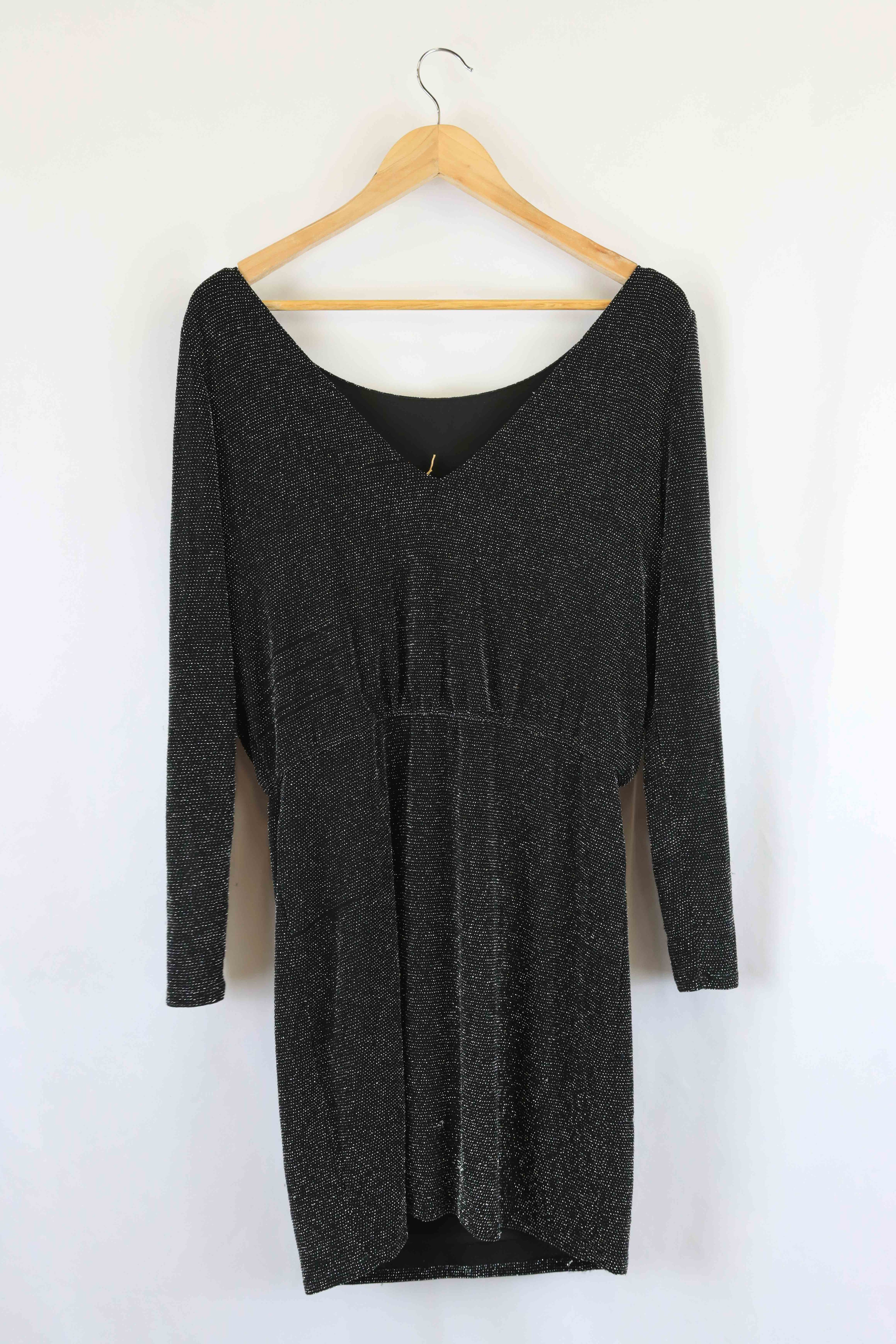 Forever new clearance black glitter dress