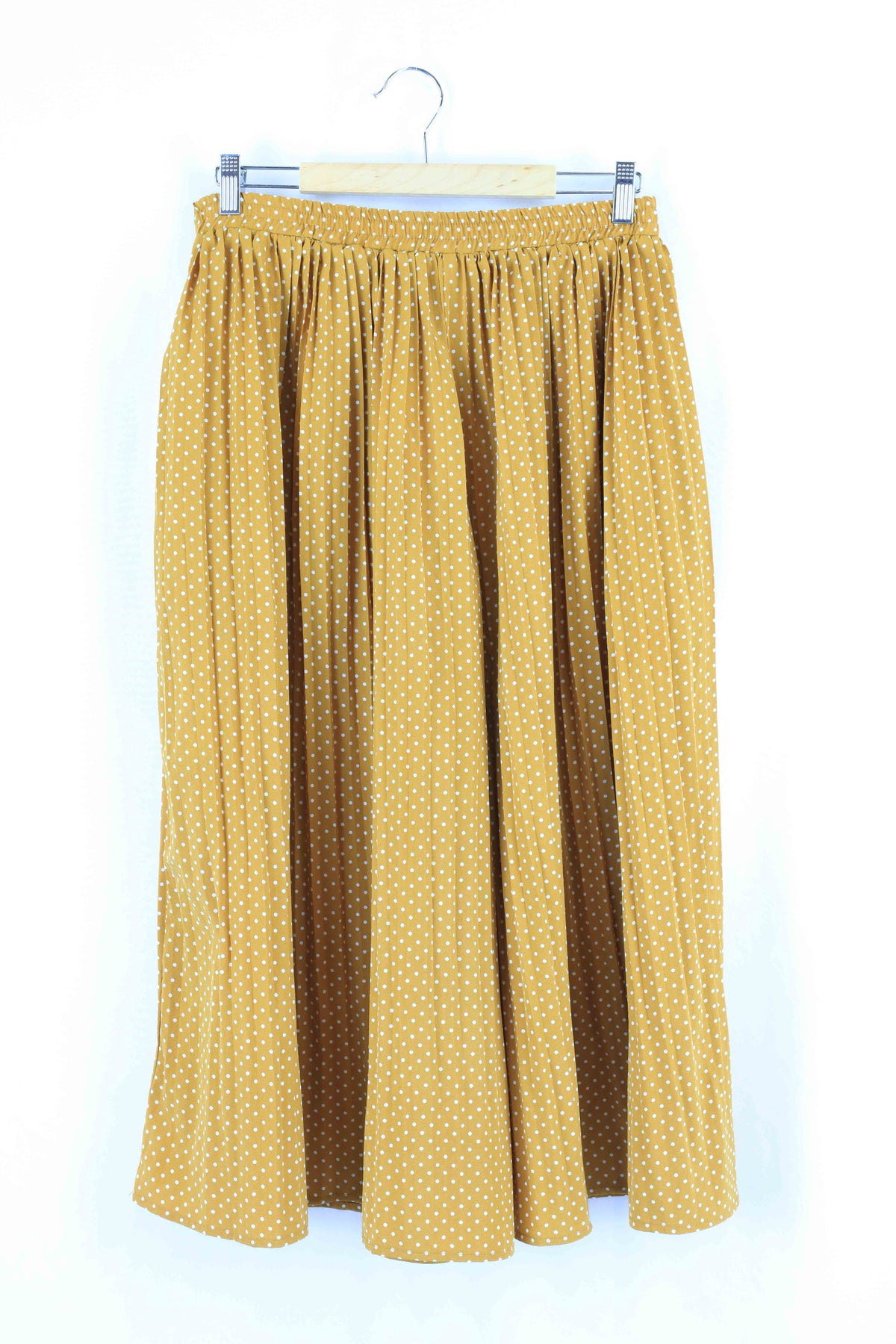 House Of Sienna Mustard and White Polka Dot Wide Leg Pants 12