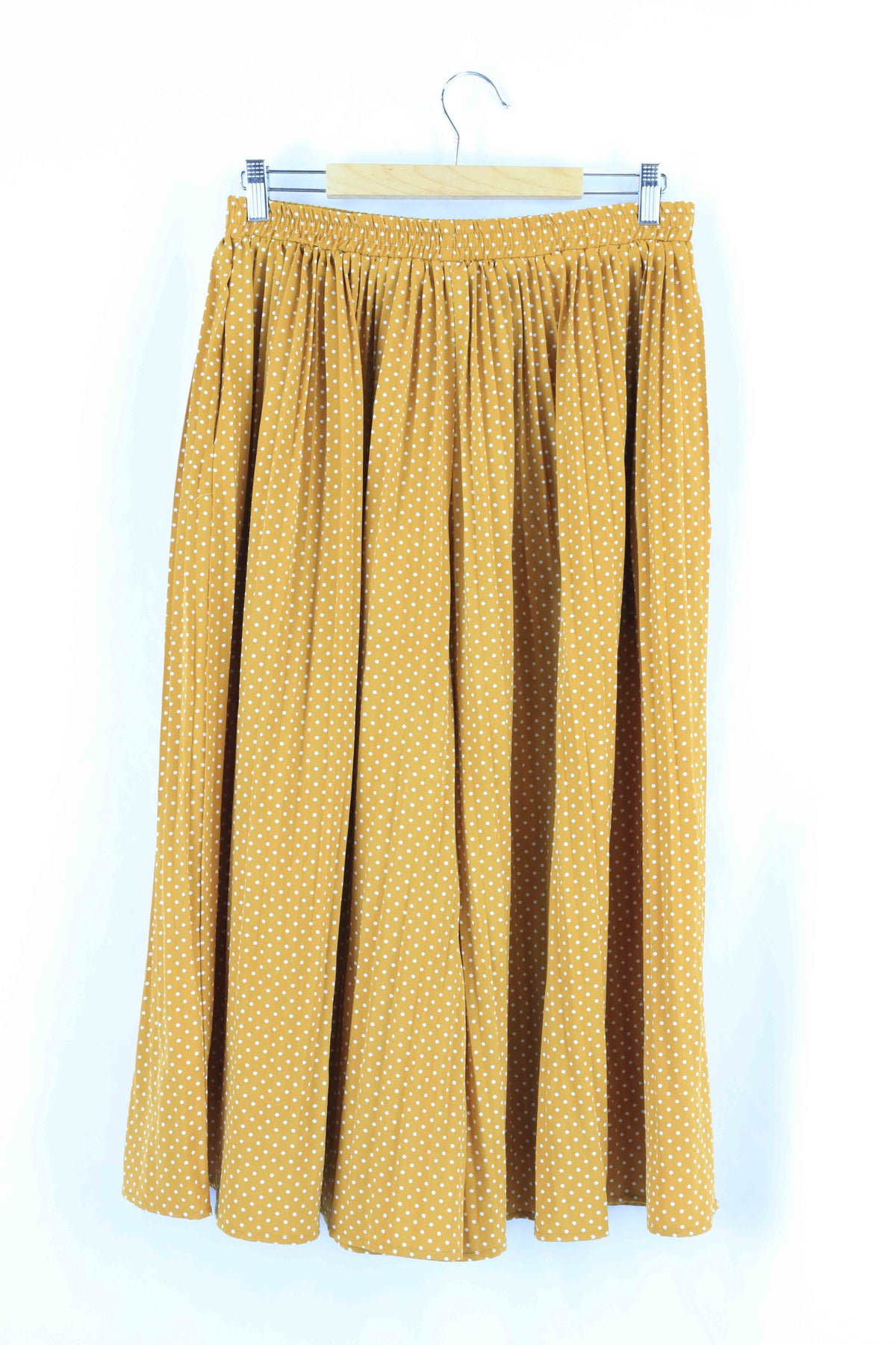 House Of Sienna Mustard and White Polka Dot Wide Leg Pants 12