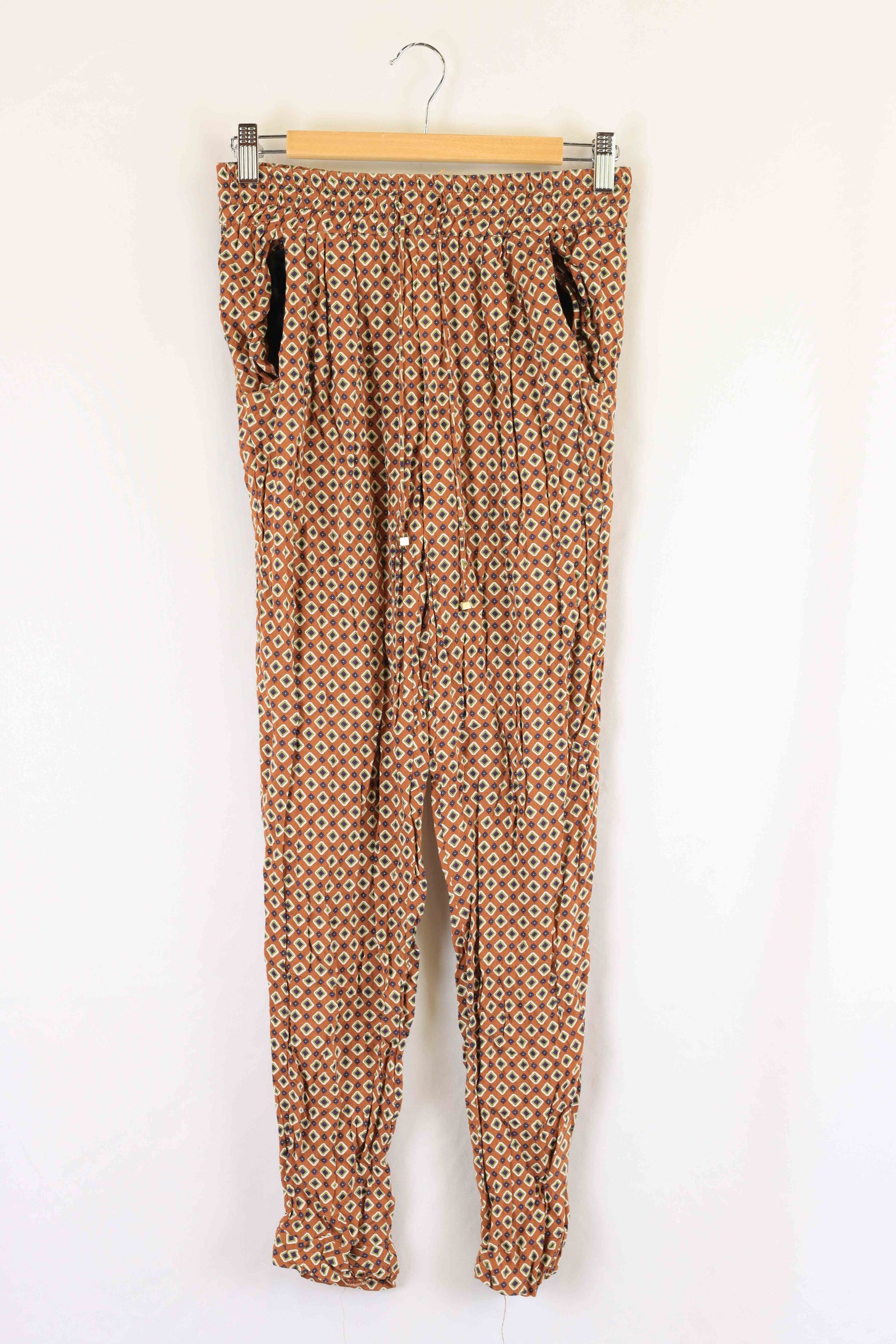 Husk Womens Leopard Print Pants Jogger Style Drawstring Size 8