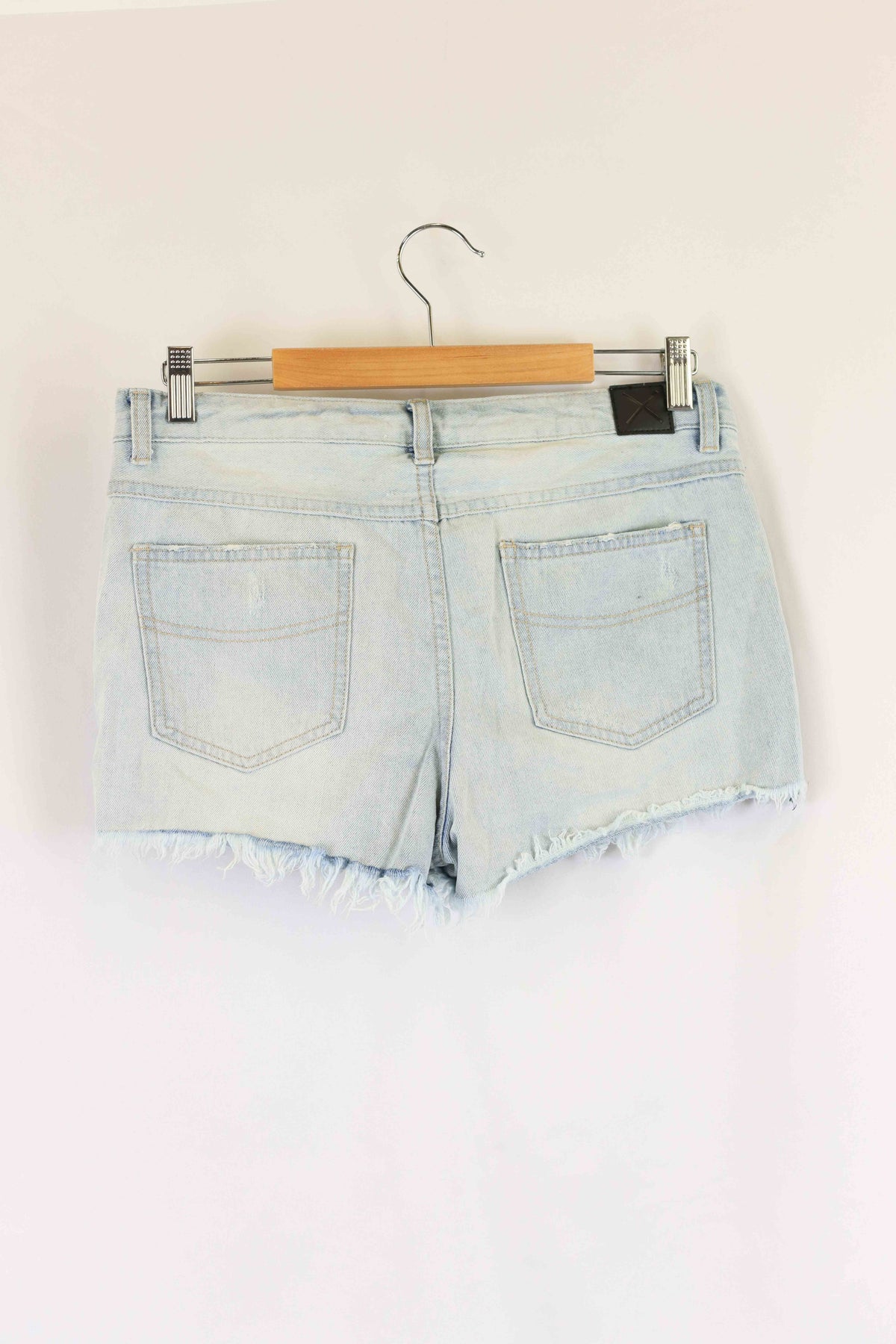 First Base Denim Ripped Shorts S