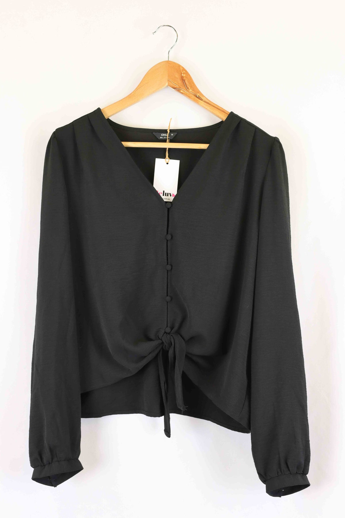 ONLY Black Tied Blouse M