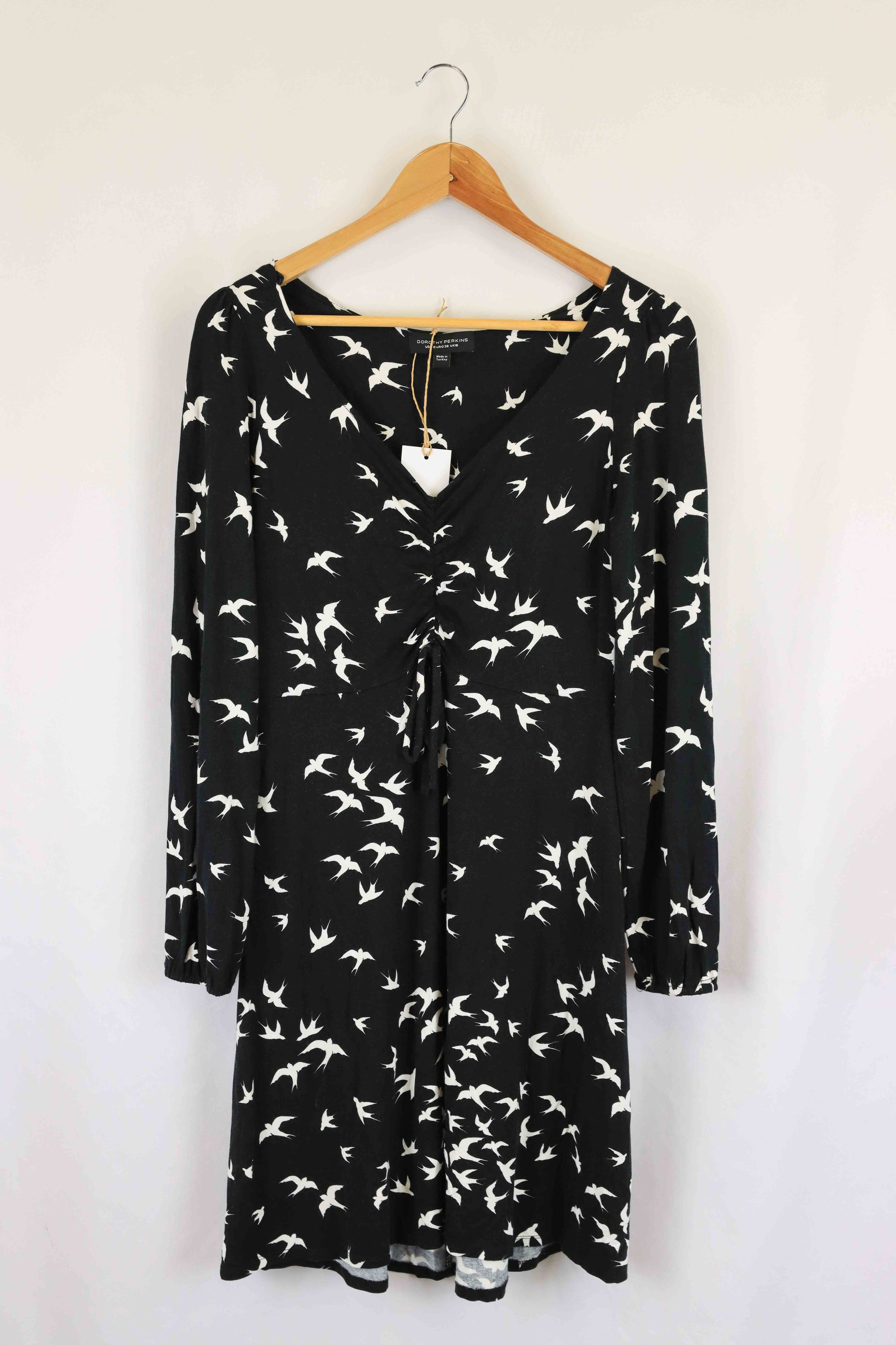 Dorothy Perkins Black Bird Dress 10 Reluv Clothing Australia