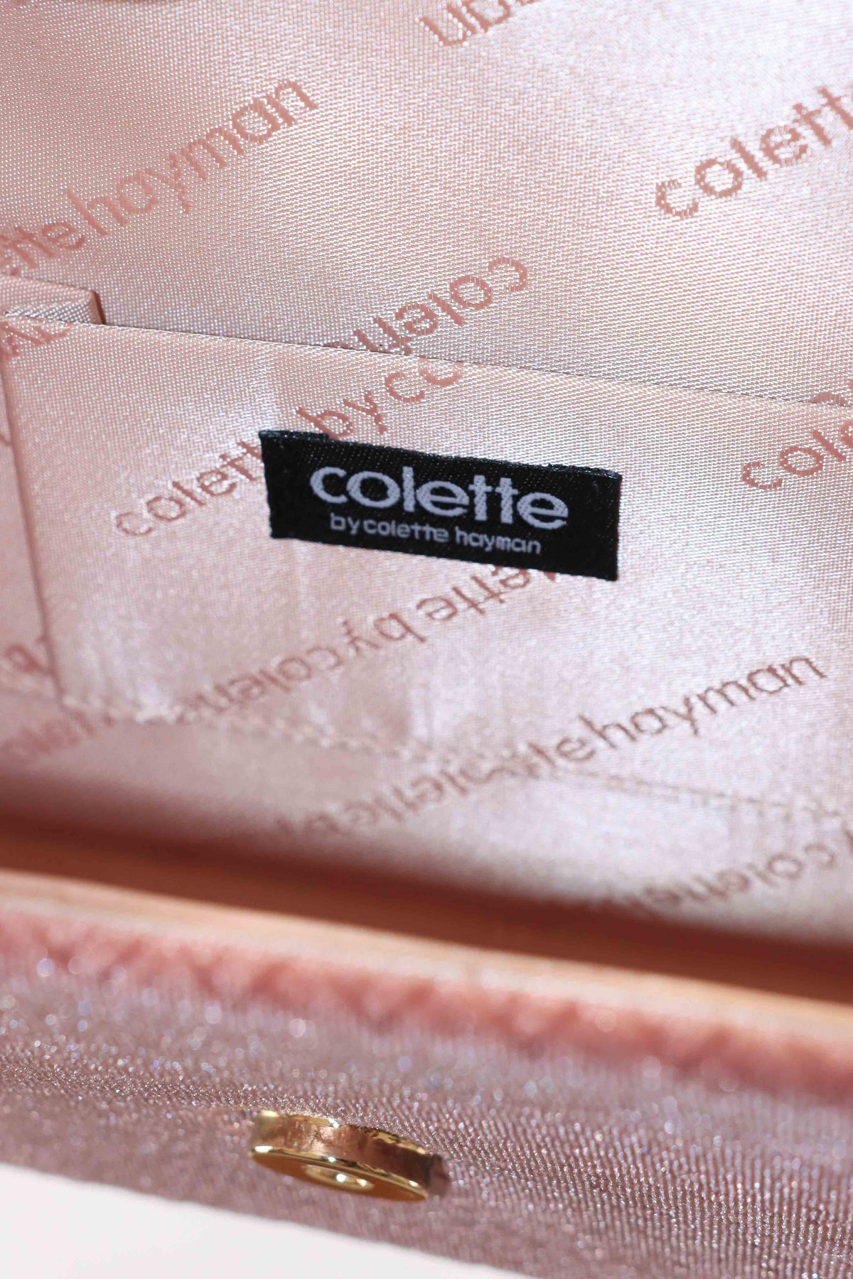 Colette Pink Velvet Clutch
