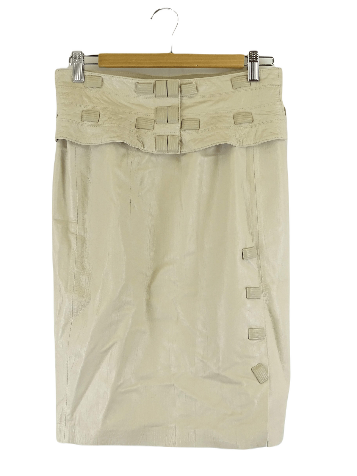 Harry Who Beige Leather Skirt 10