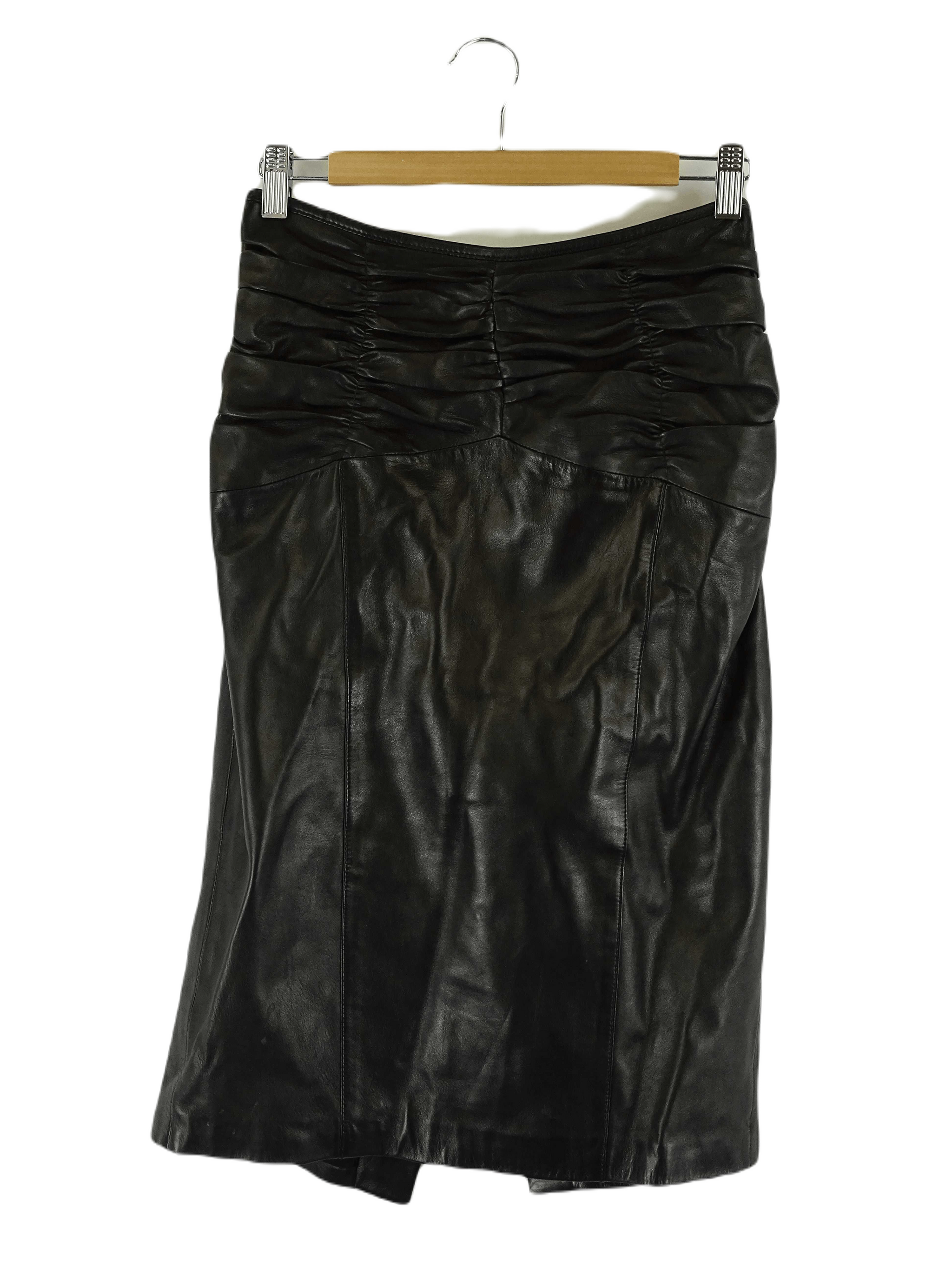 Burberry leather discount skirt