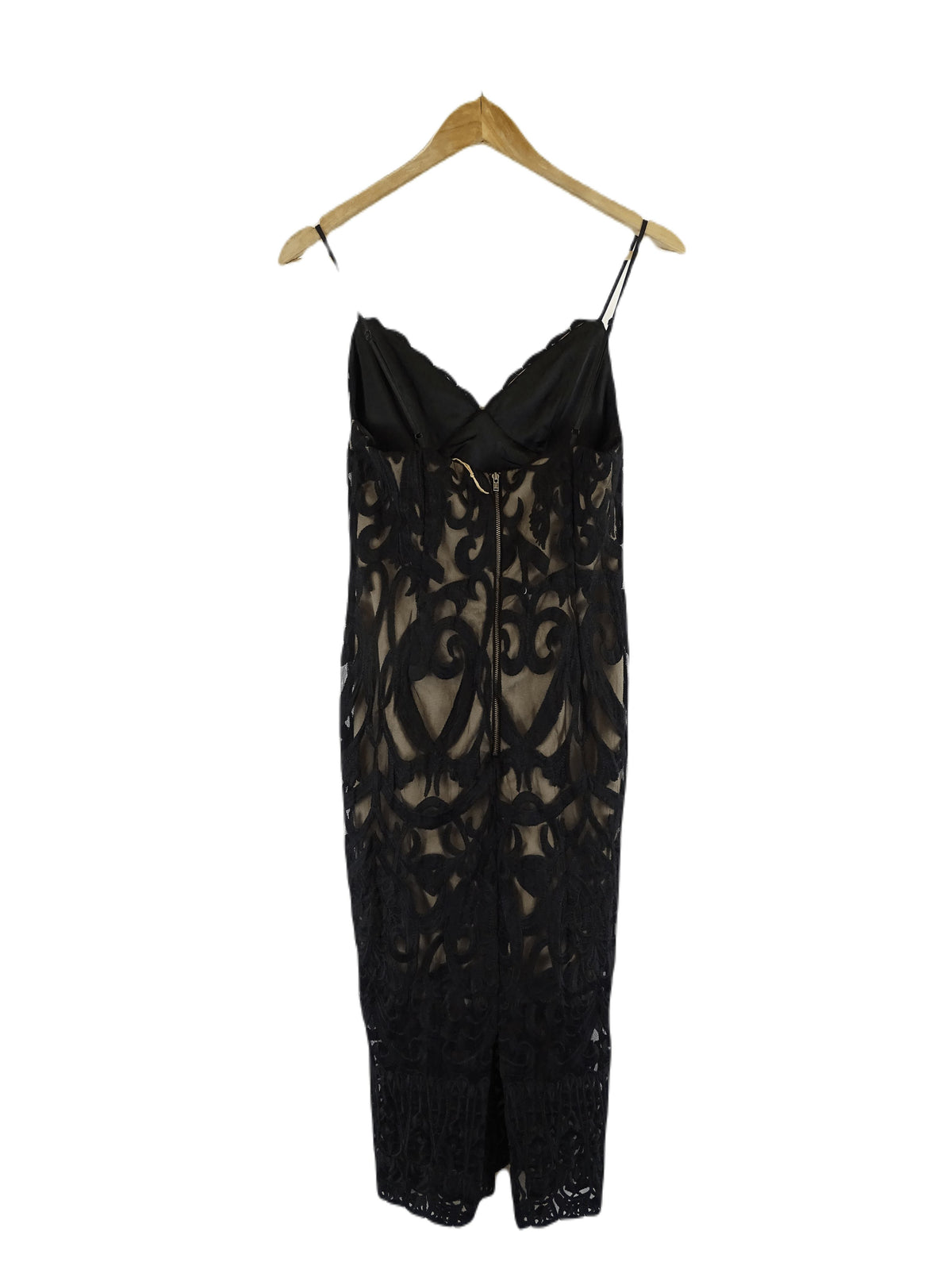 Bardot Black Lace Bodycon Dress 8