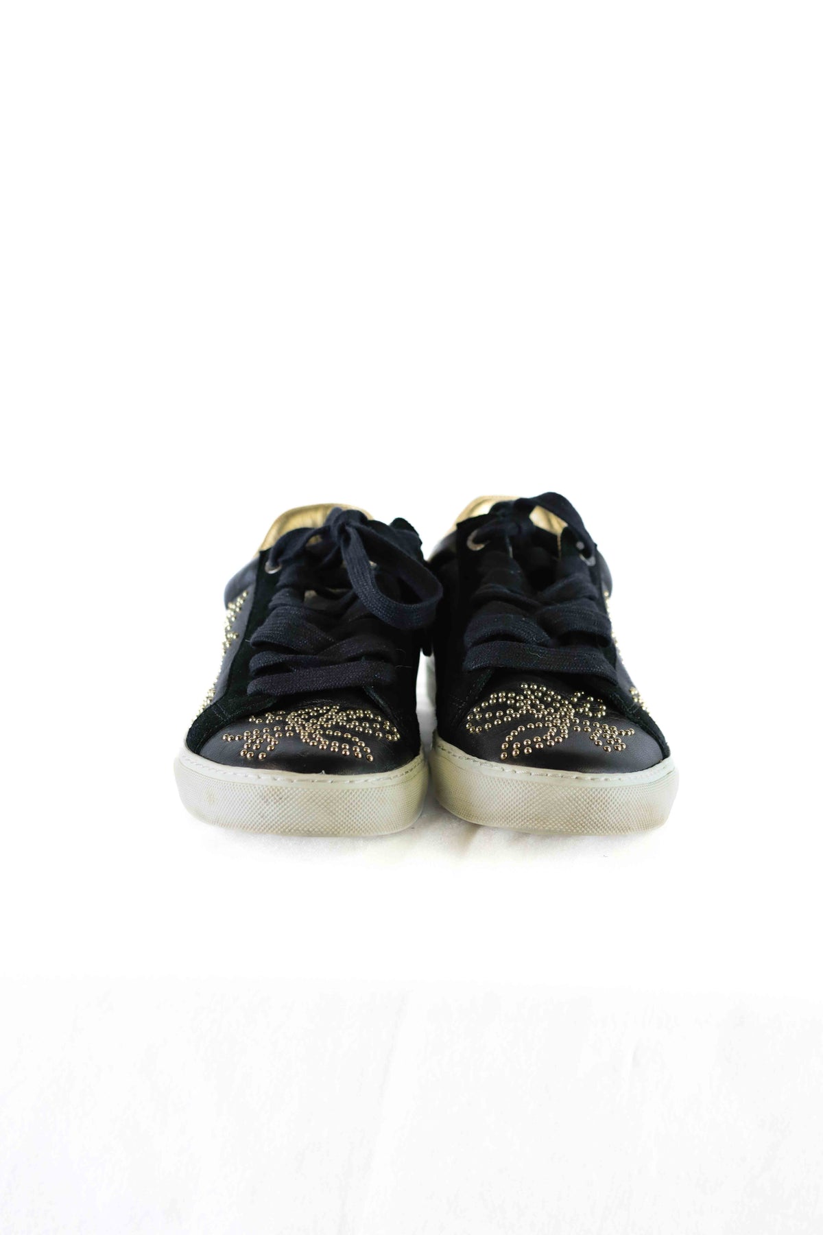 Zadig &amp; Voltaire Black Sneakers With Gold 38