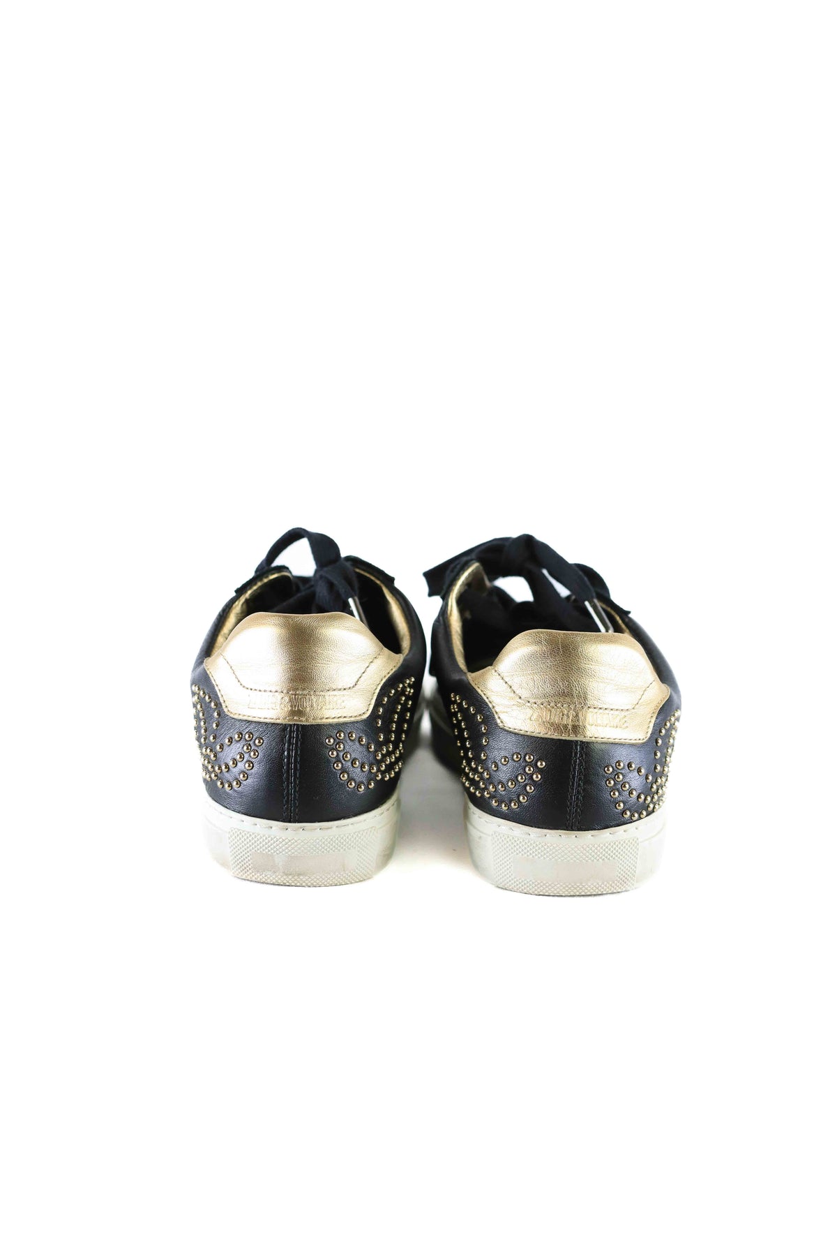 Zadig &amp; Voltaire Black Sneakers With Gold 38