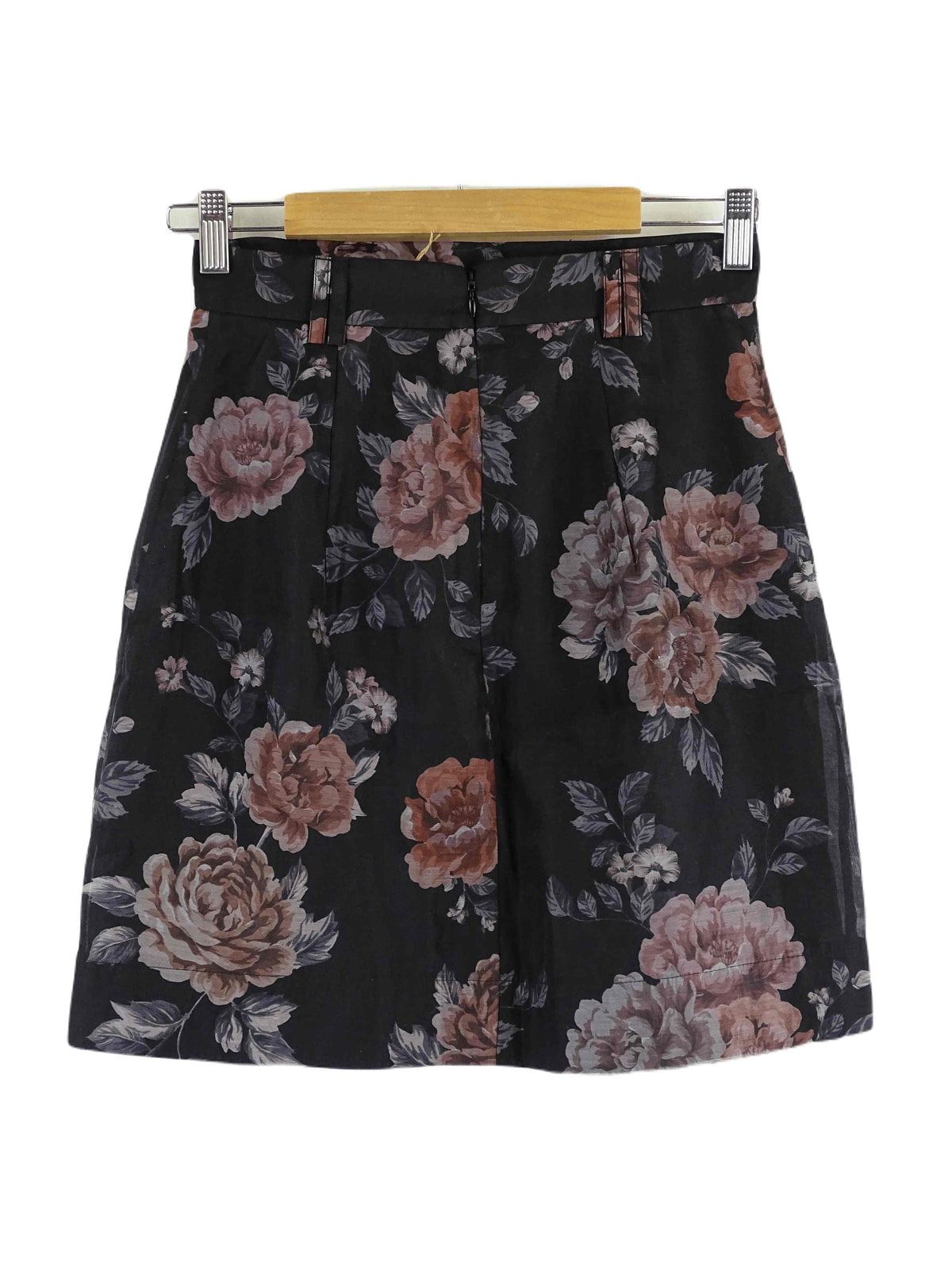 Keepsake Navy Floral Print Mini Skirt S