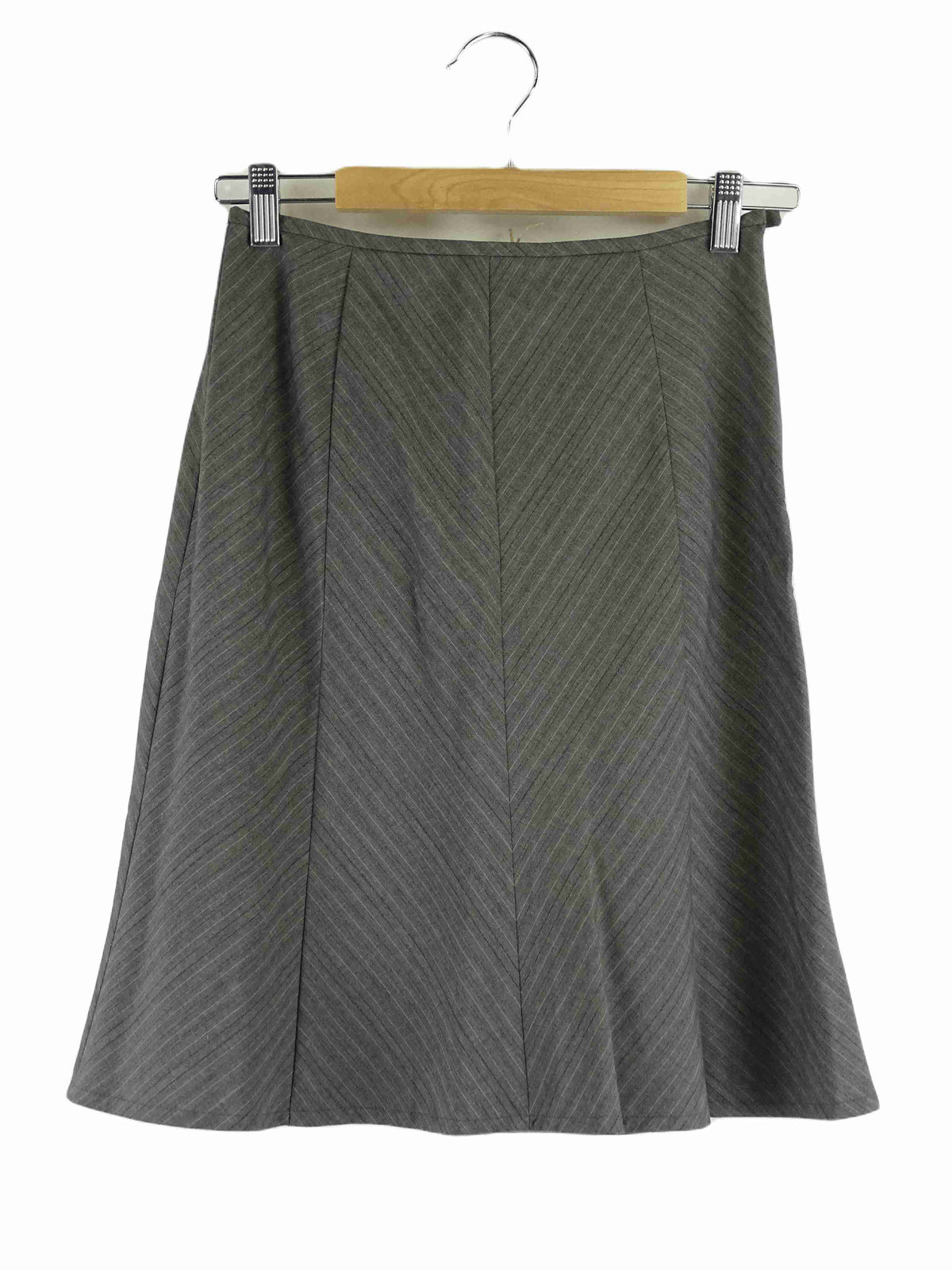 Wanko Grey Stripe Mini Skirt XS
