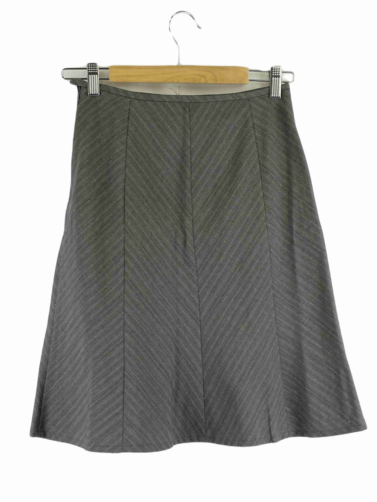 Wanko Grey Stripe Mini Skirt XS