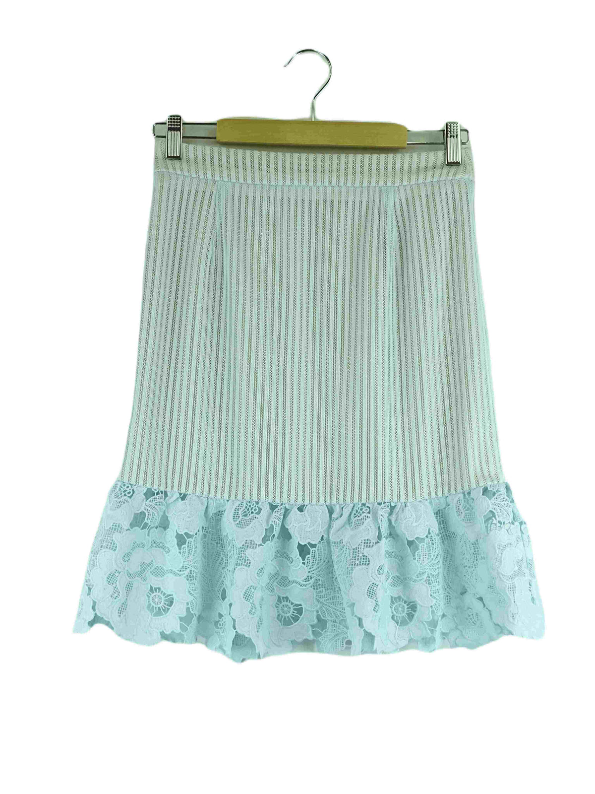 Seed Blue Lace Mini Skirt 8