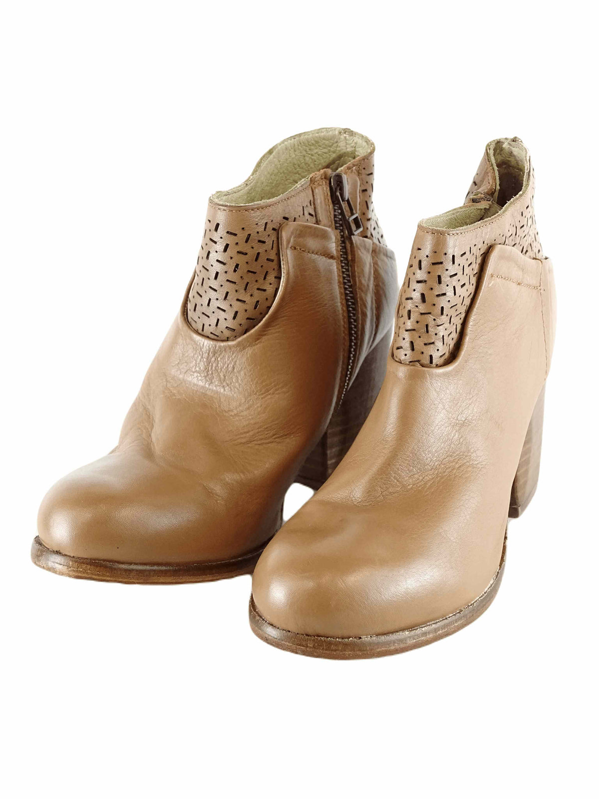 RMK Brown Leather Ankle Boots 37