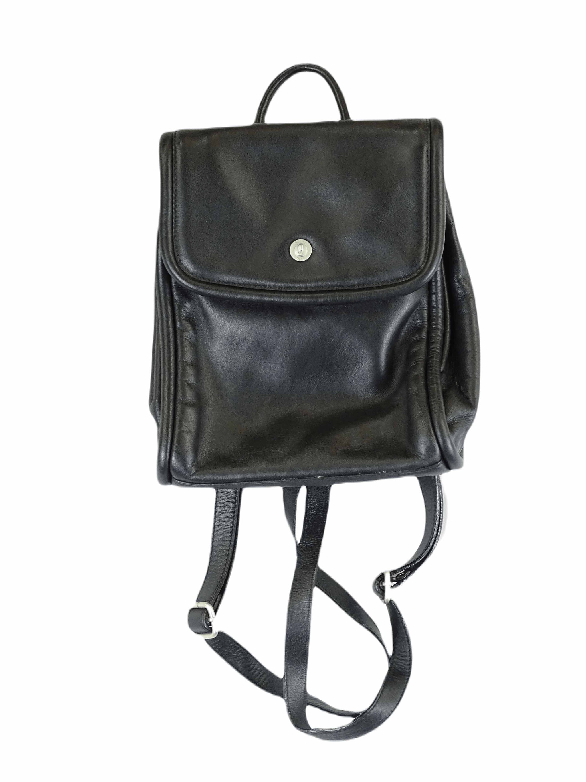black leather backpack australia Saint Jack Black Leather backpack