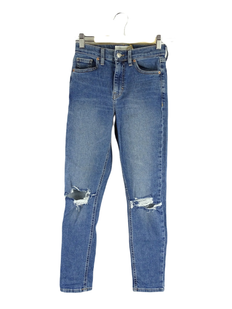 Topshop Blue Skinny Jeans Petite AU 8 / 26 - Reluv Clothing Australia