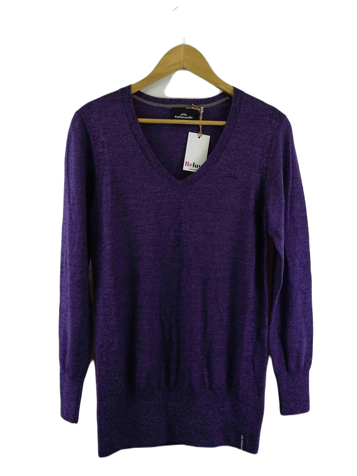 Kathmandu Purple Knit V Neck Sweater 12