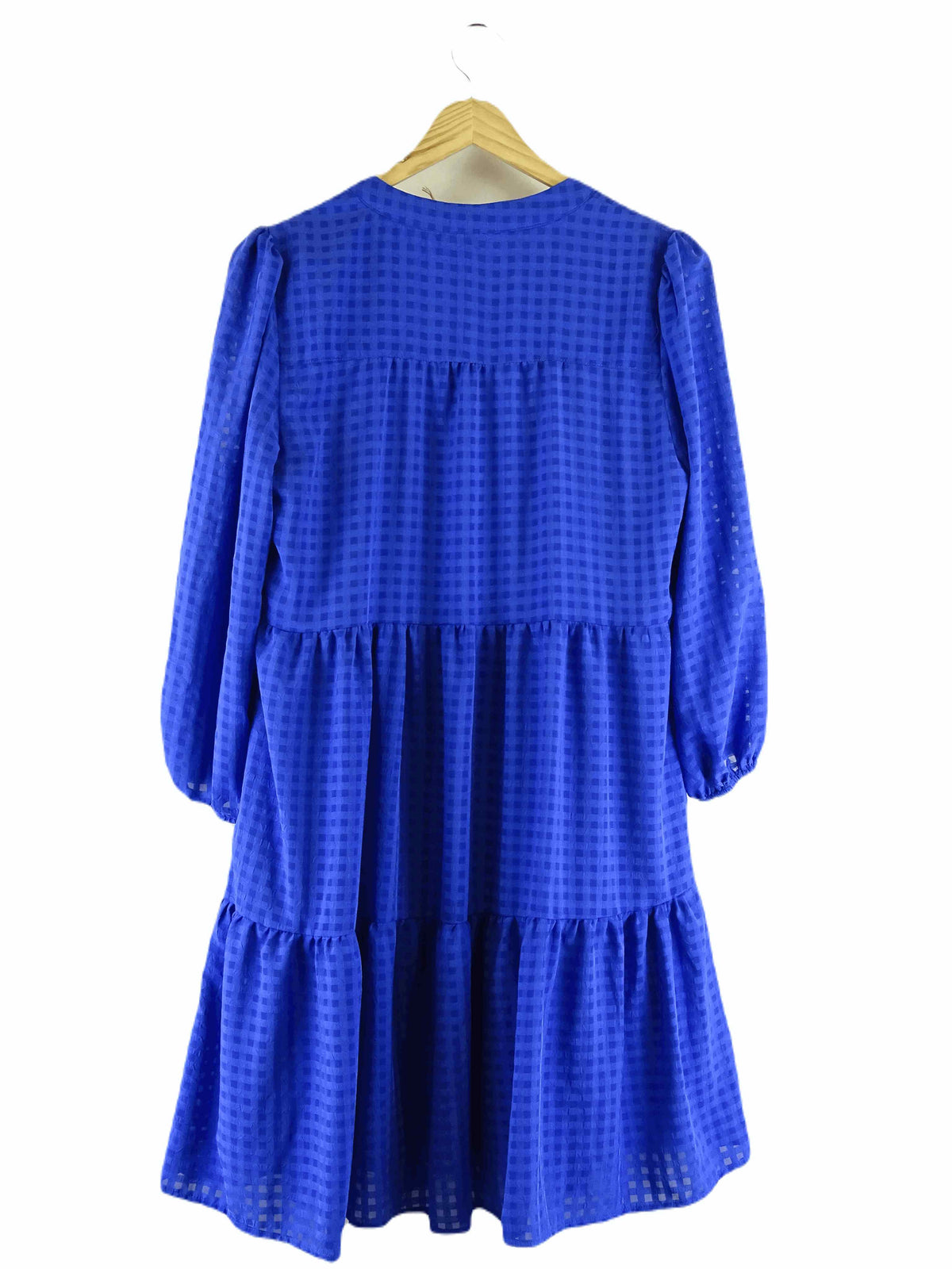 Portmans Blue Check Midi  Dress 10