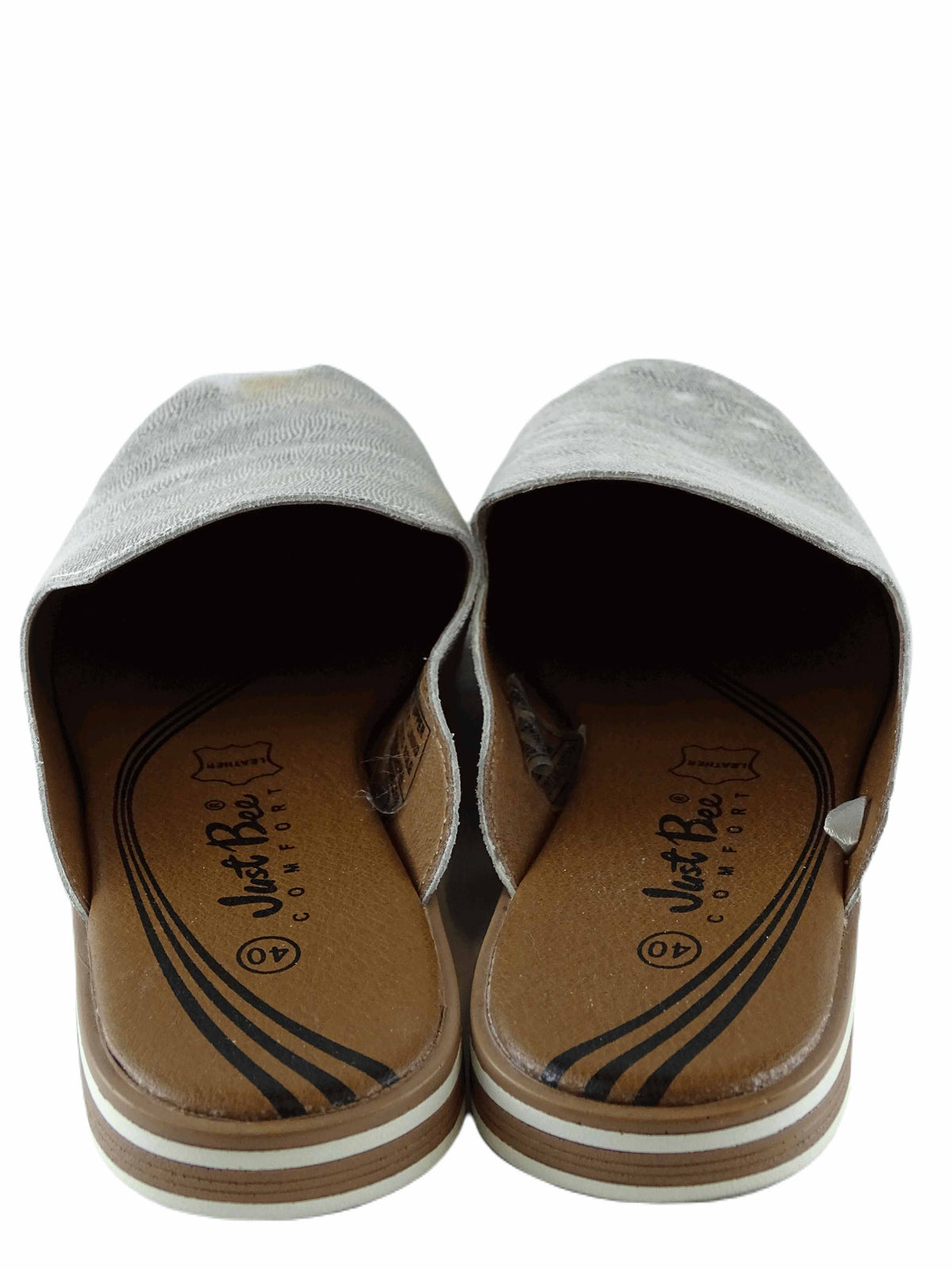 Just Bee Silver Print Loafers AU/US 9 (EU 40)